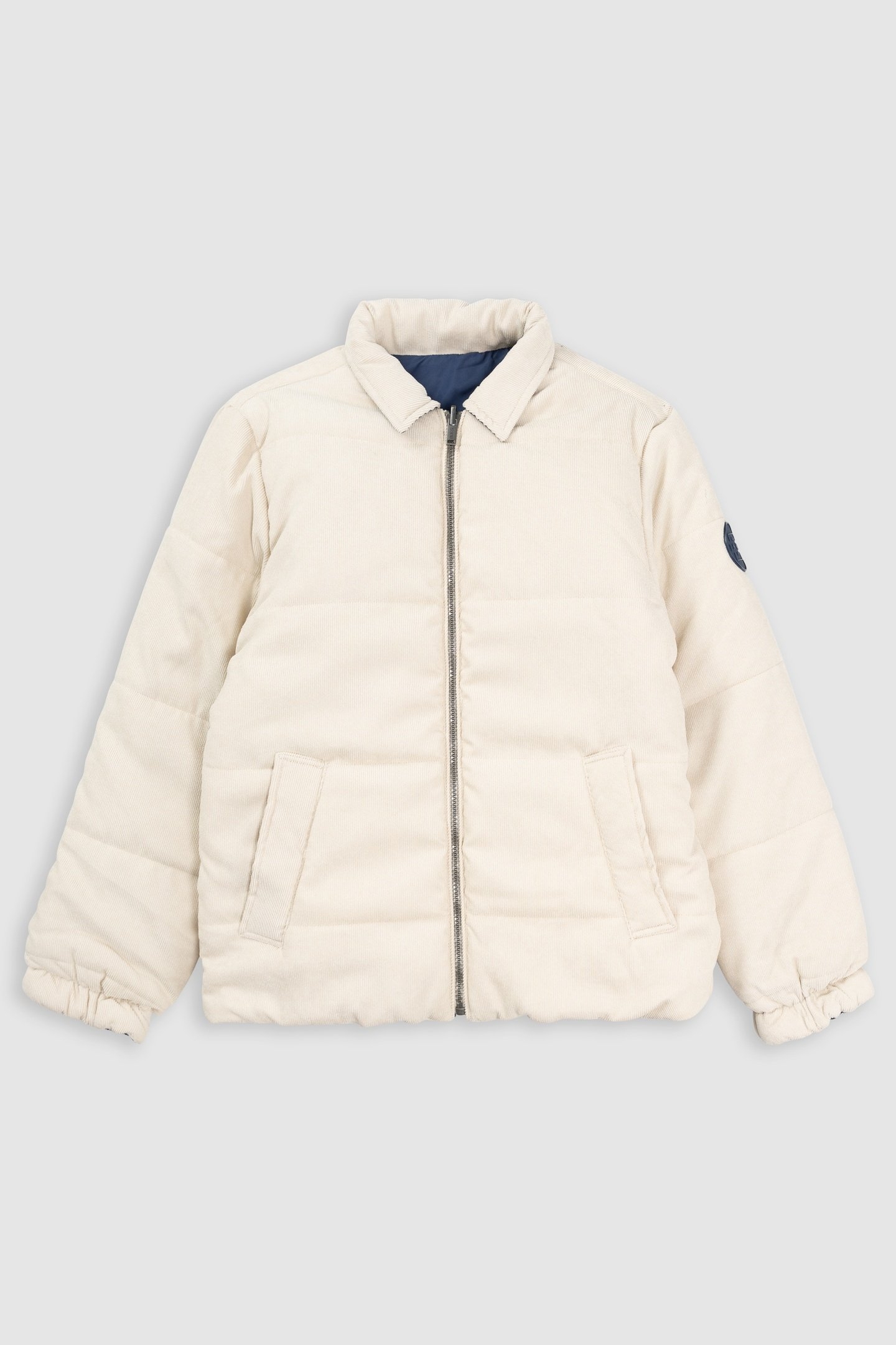 REVERSIBLE BLUE AND ECRU PADDED JACKET 1