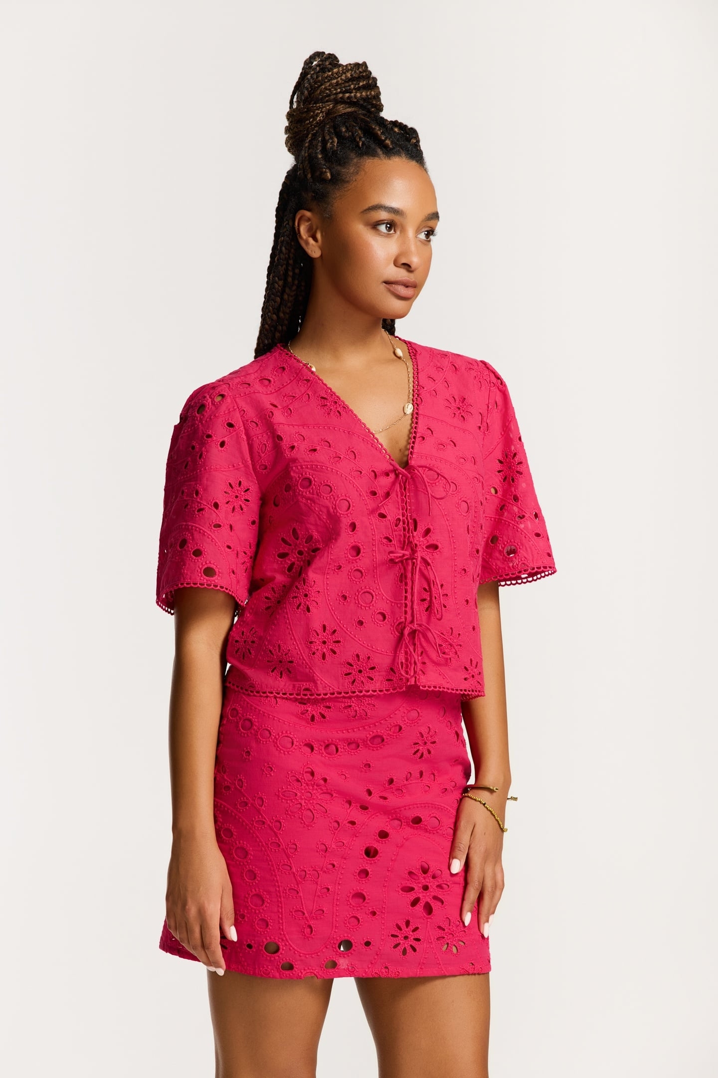 GINNY SKIRT PAISLEY BRODERIE RED PAISLEY BRODERIE 4