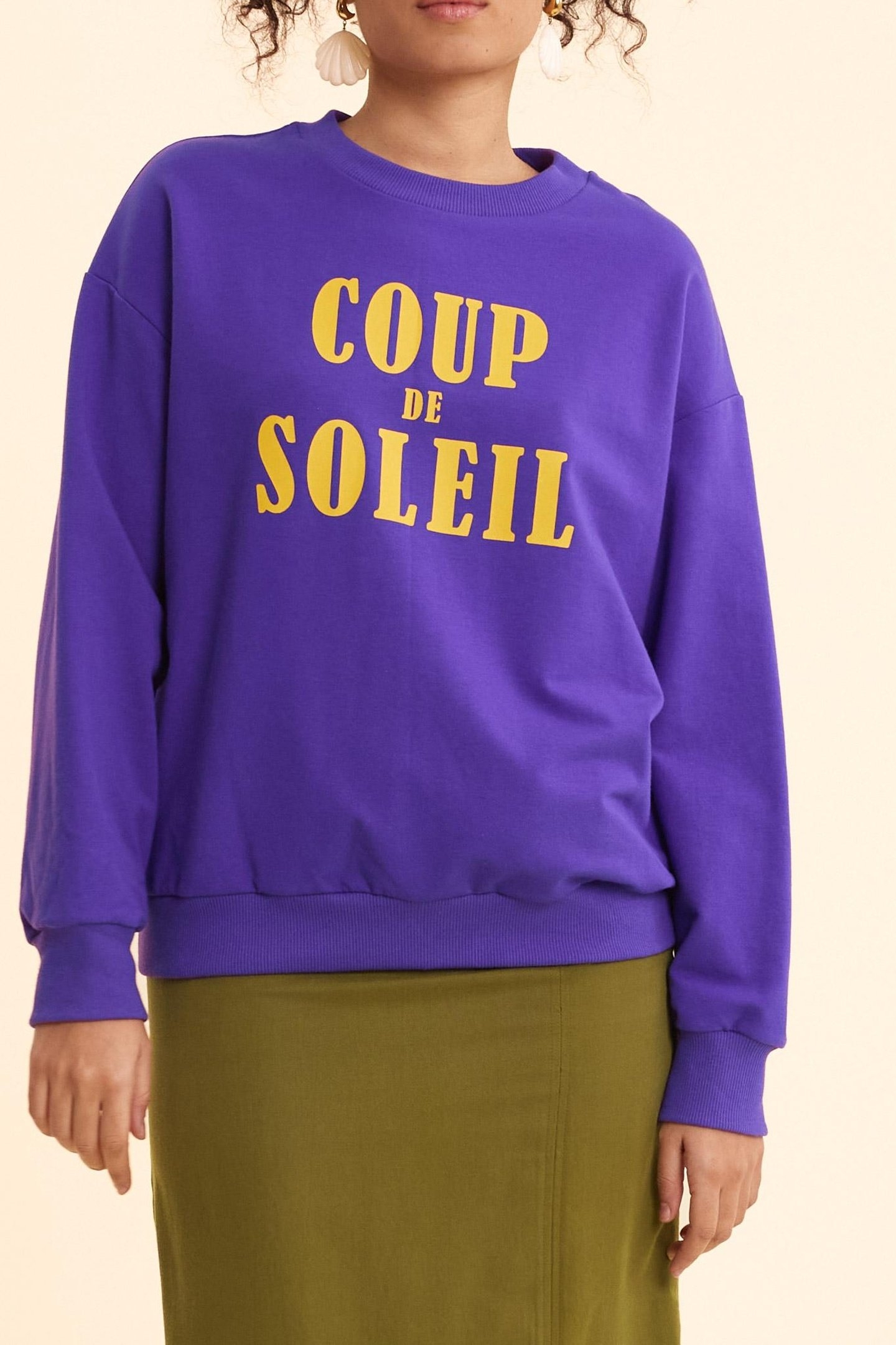 PURPLE MESSAGE SWEATSHIRT INK 1