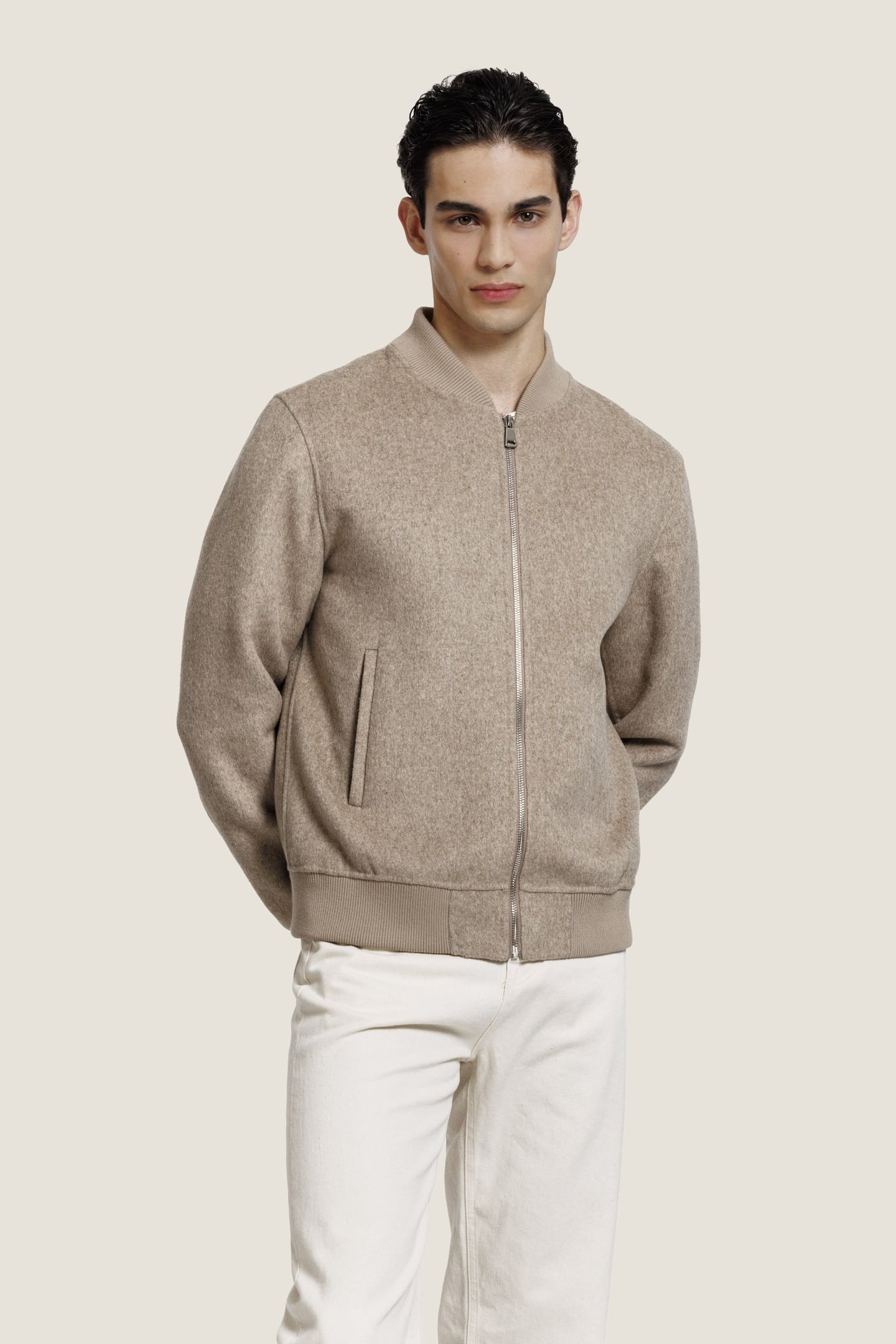 MICK JACKET D BEIGE MELANGE 3