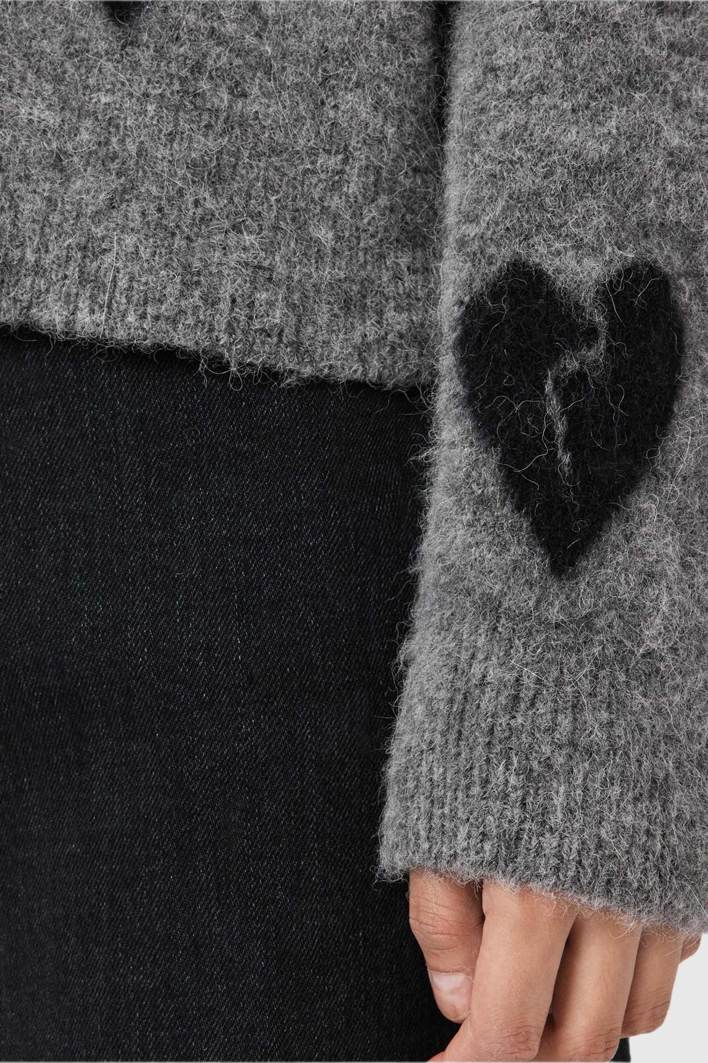 AMORA CARDIGAN GREY/BLACK 6