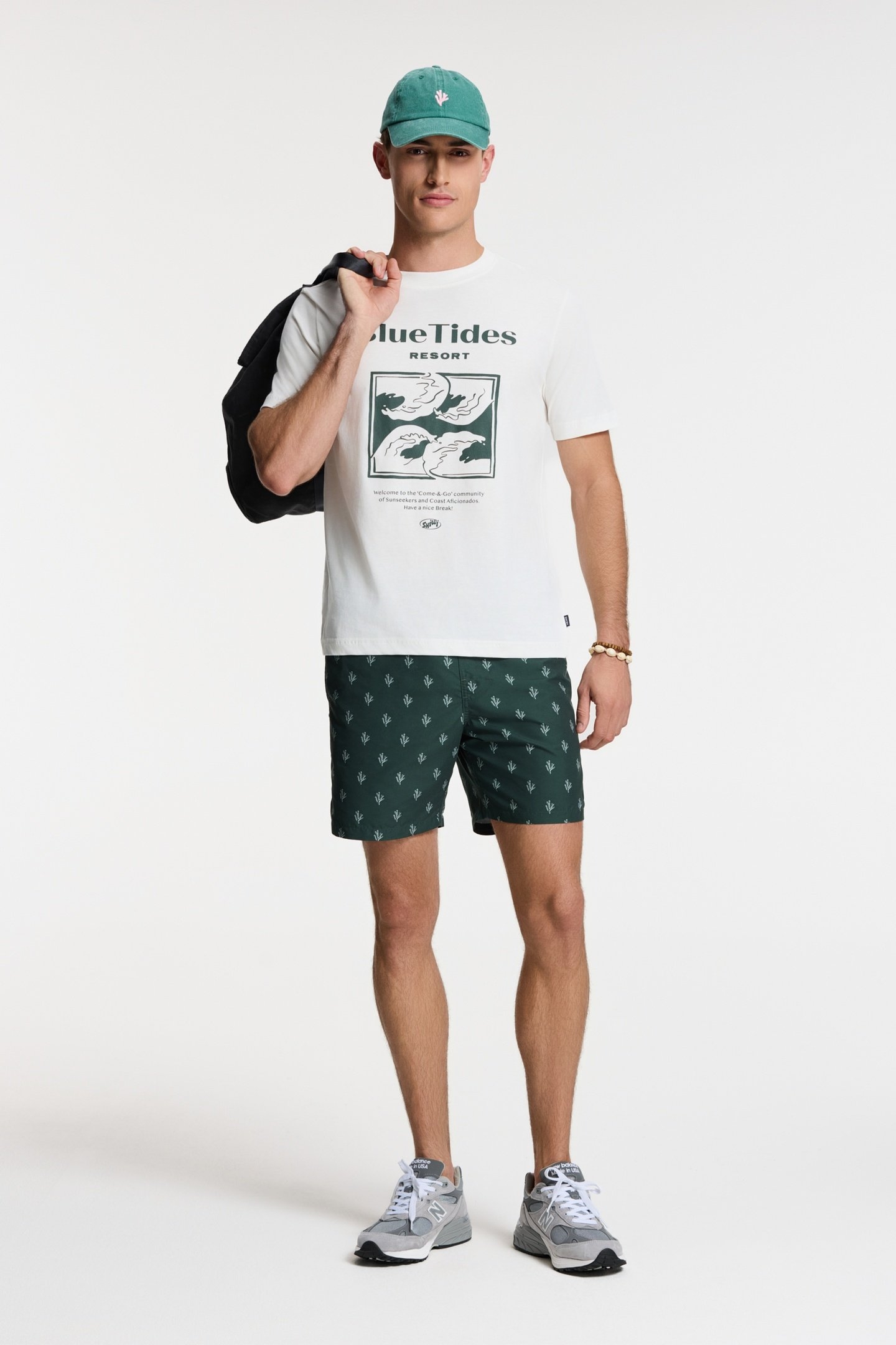 LIAM REGULAR T-SHIRT BLUE TIDES WHITE 2