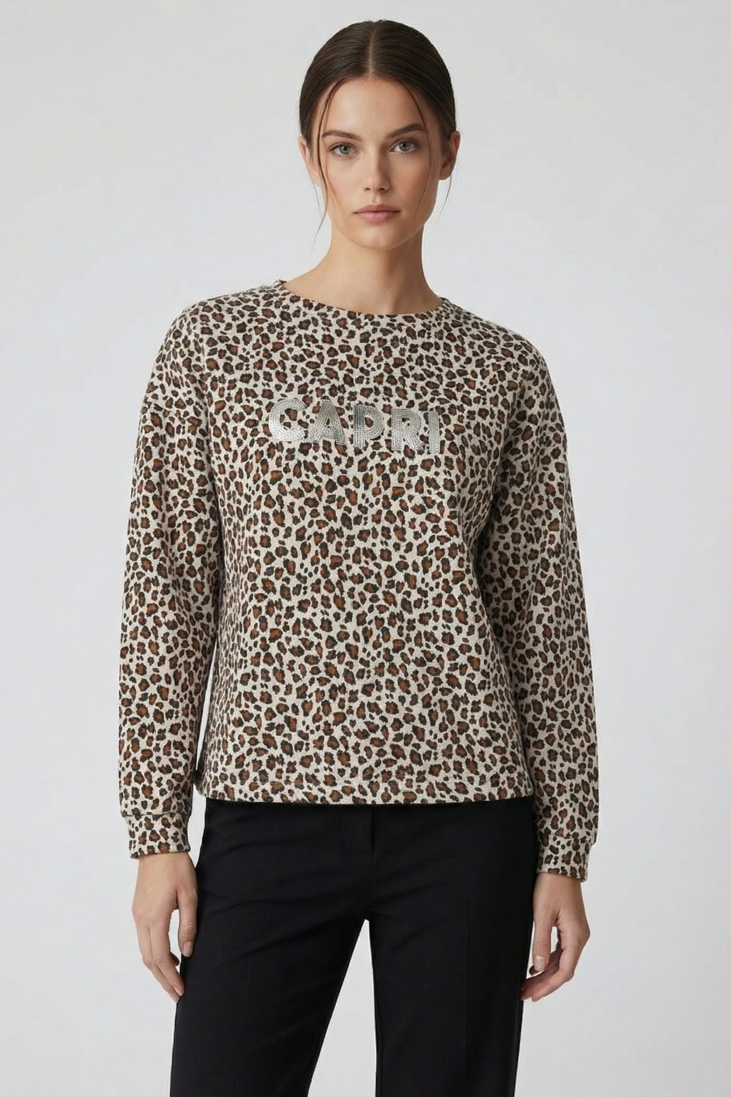 MERAKI - BLACK ORGANIC COTTON SWEATSHIRT WITH GOLDEN MESSAGE 1