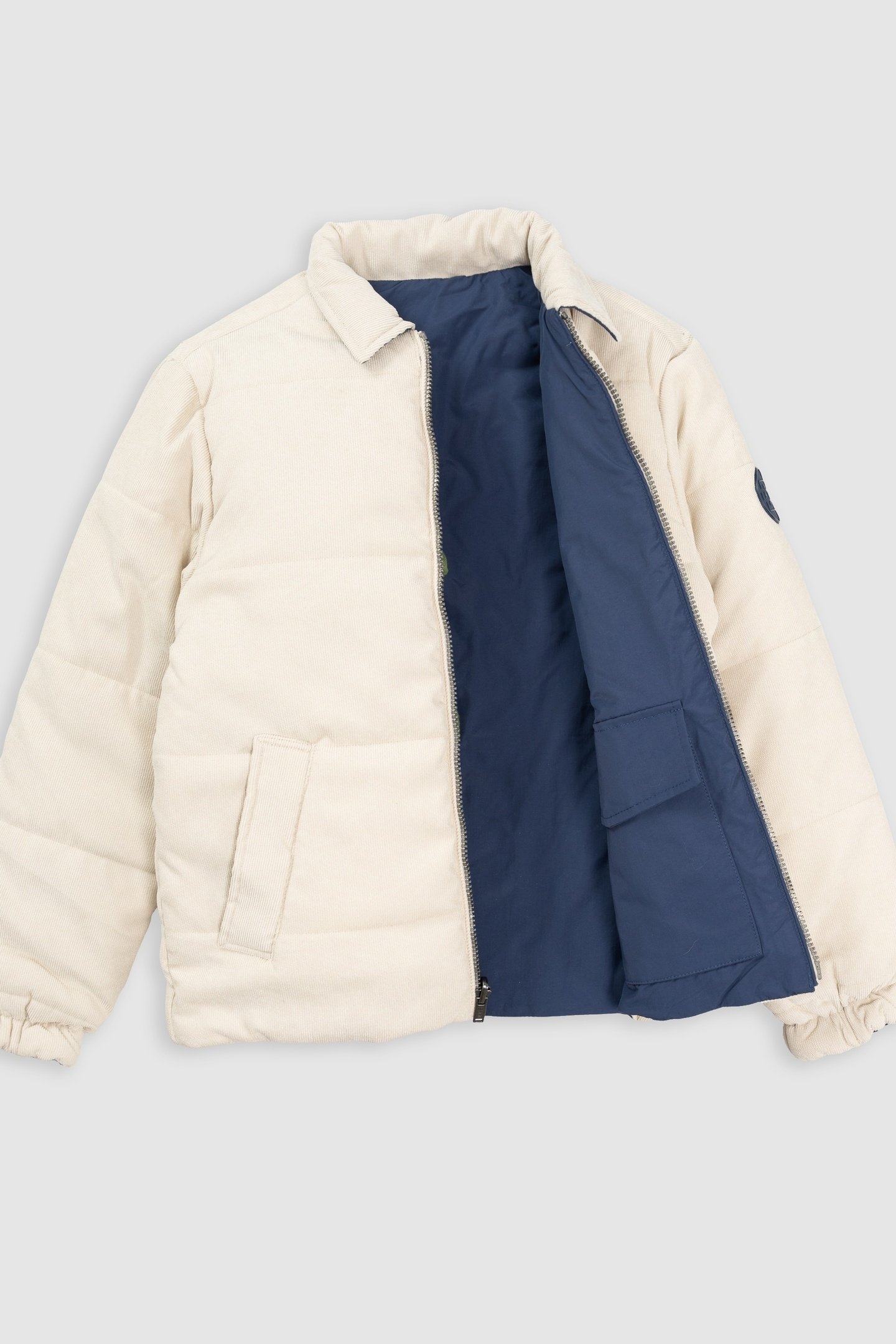 REVERSIBLE BLUE AND ECRU PADDED JACKET 3