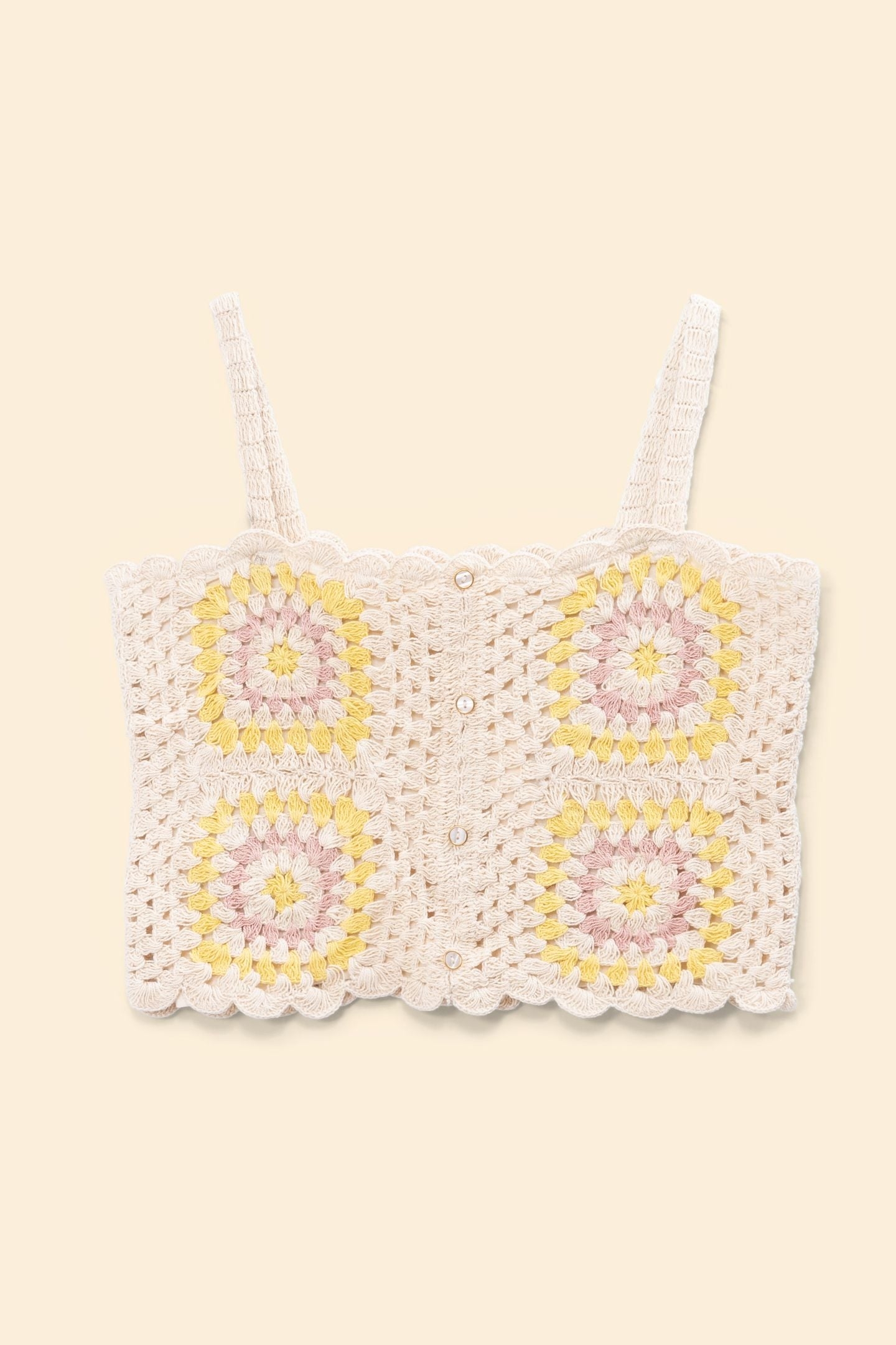 TOP ECRU CROCHET FINE STRAPS ECRU 6