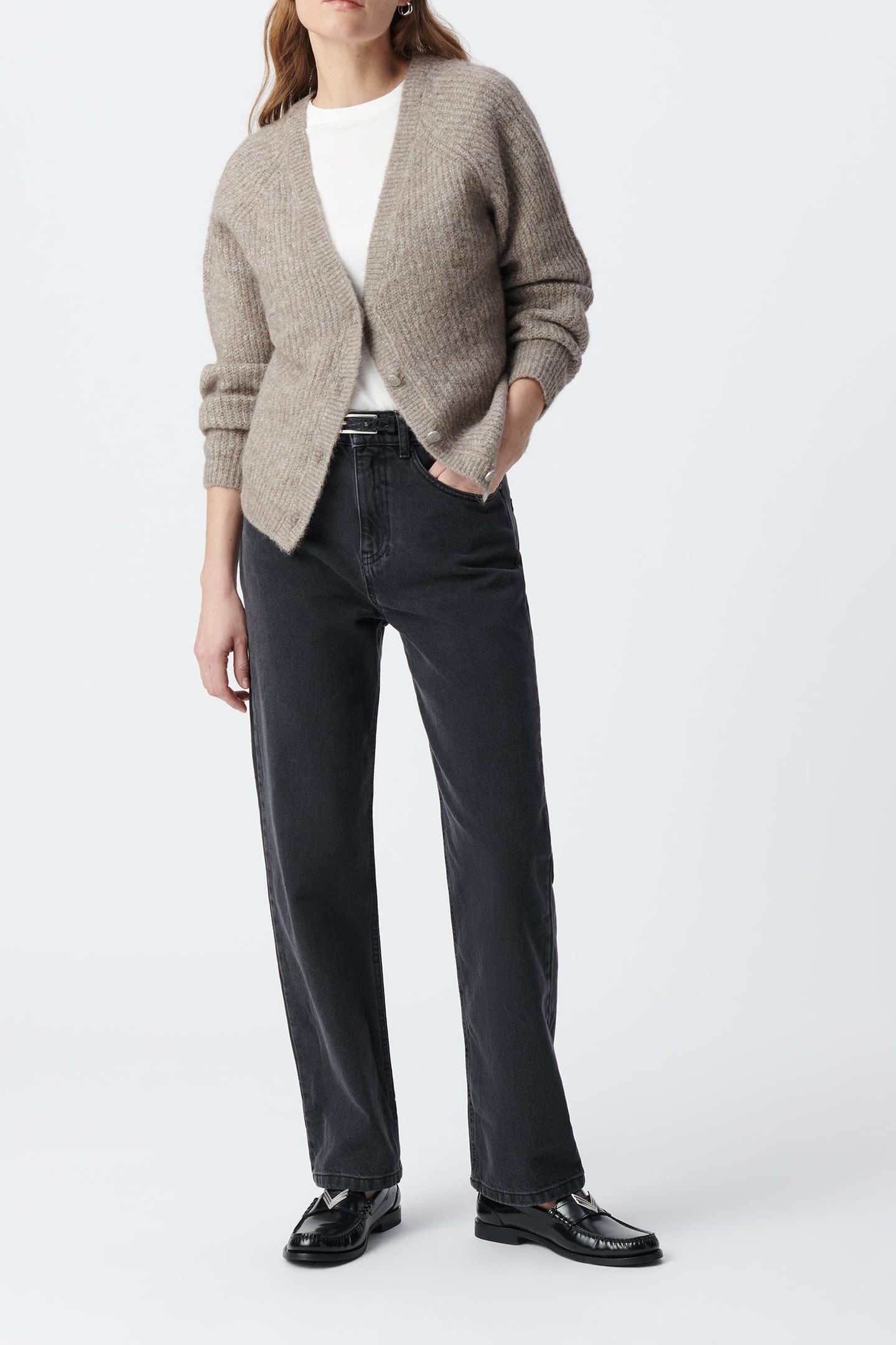 KNITTED SESAME CARDIGAN 1