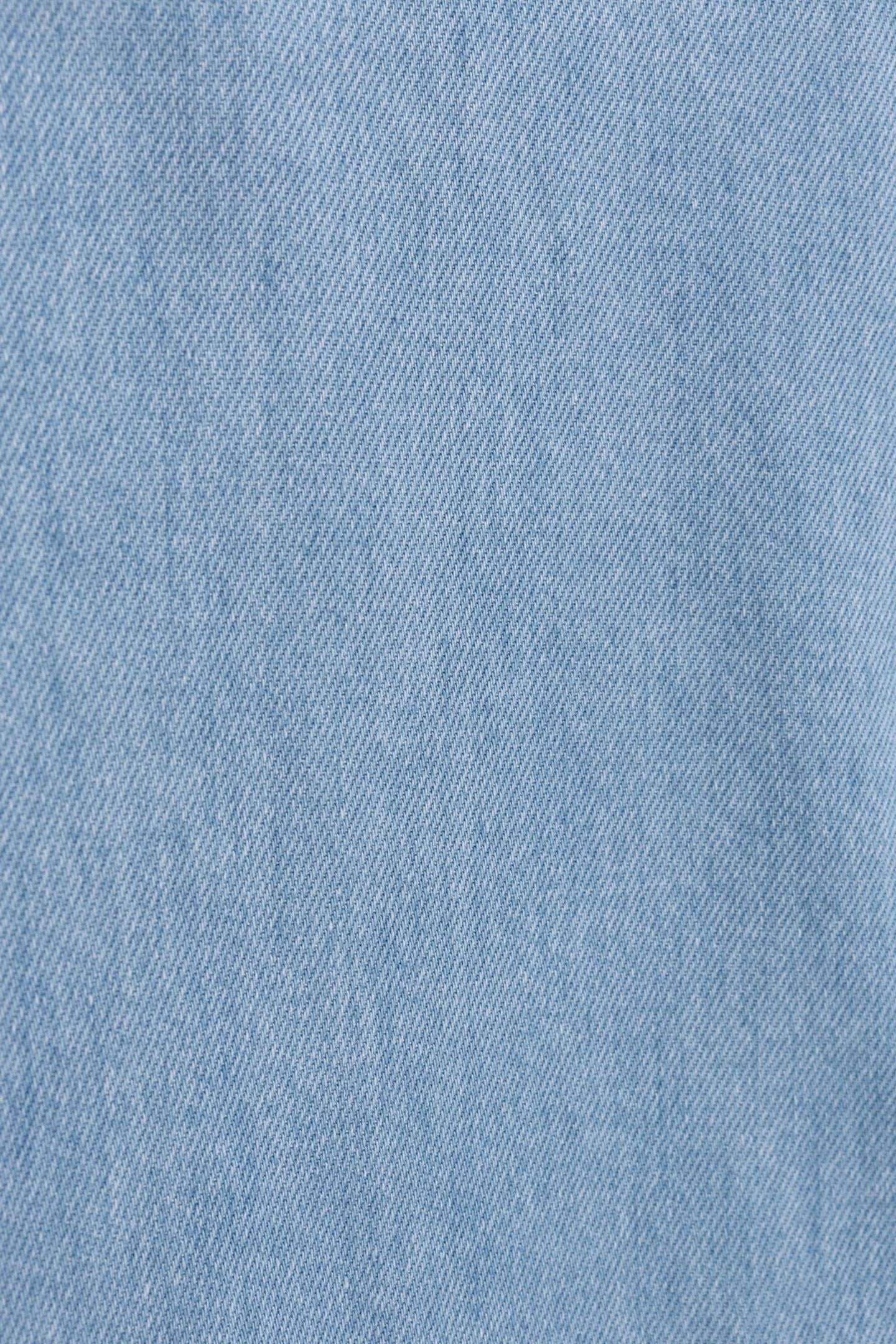 BLUE DENIM PEA JACKET-STYLE TOP BLEACH 7