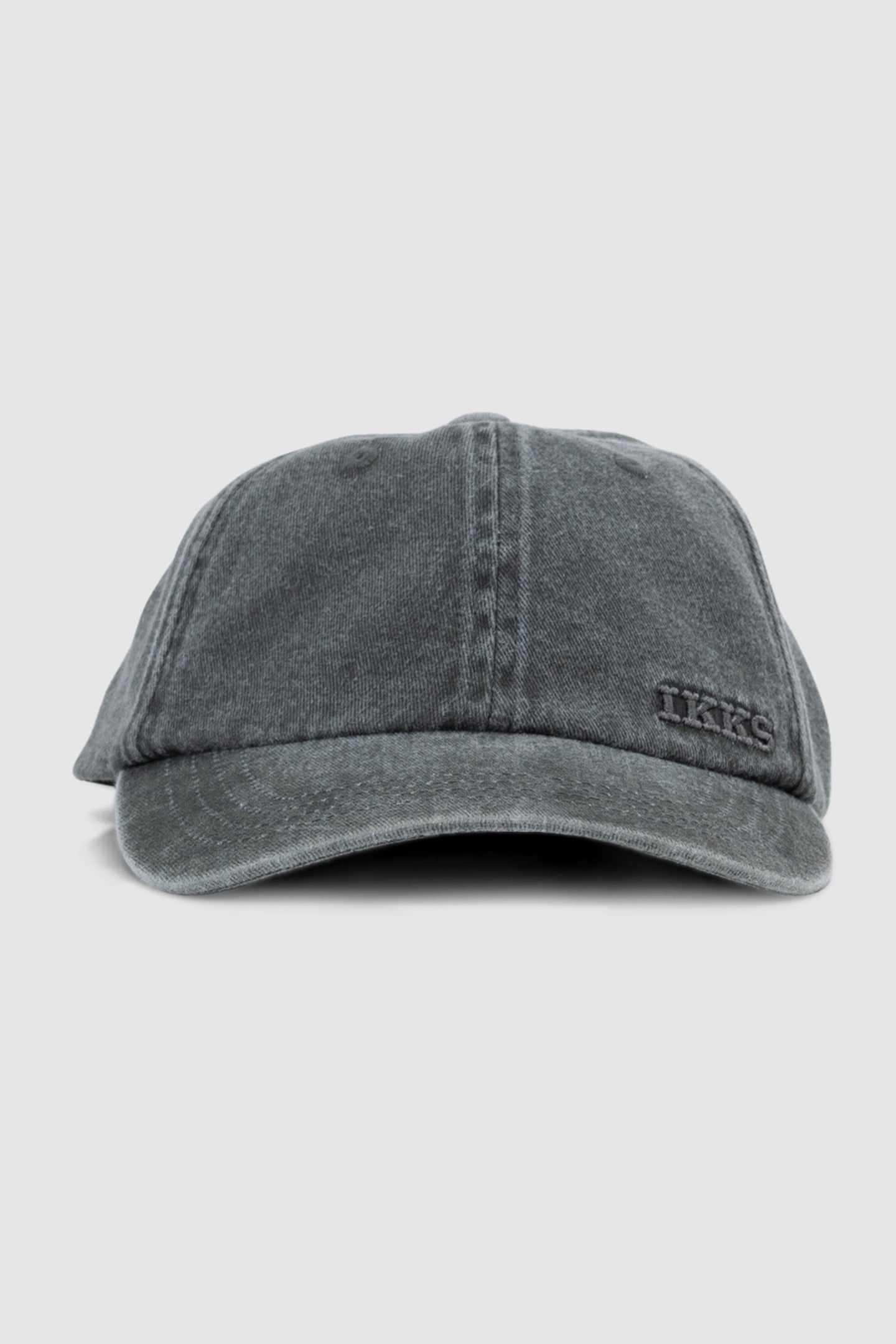 GREY BLUE DENIM CAP WITH EMBROIDERED LOGO 4