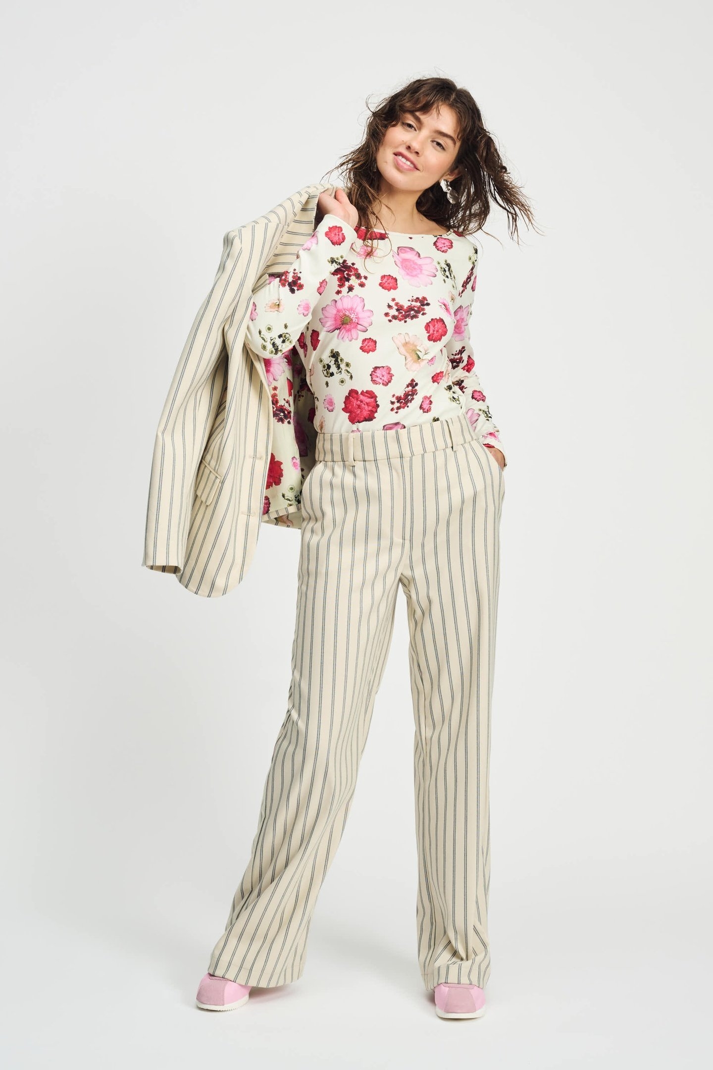 BLAZER - STRIPED CREAM BEIGE 3