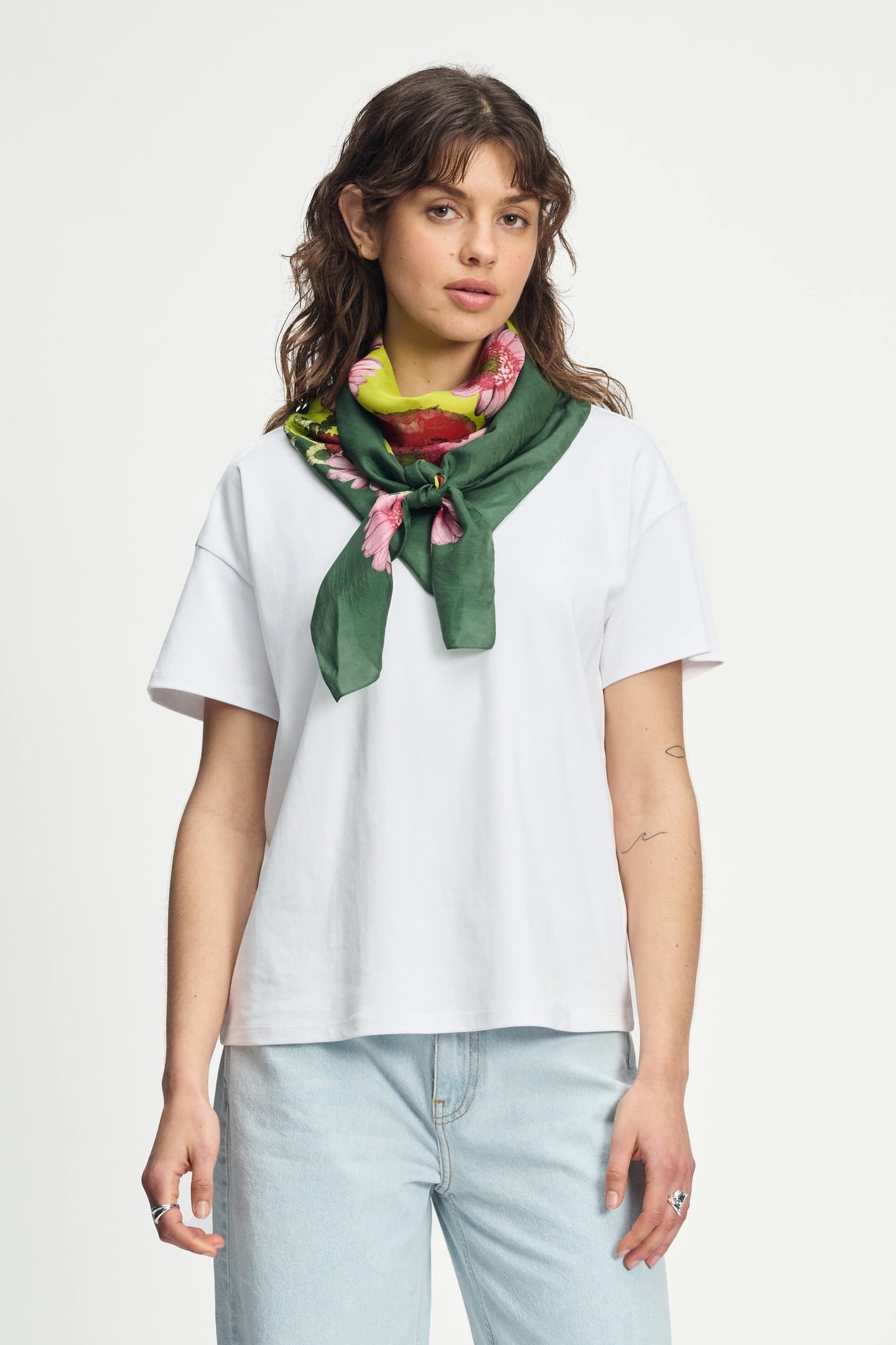 SHAWL - BOUQUET LIME GREEN 1