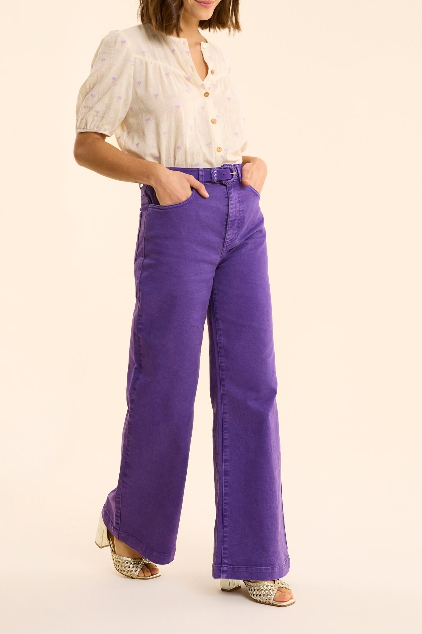 PURPLE WIDE-LEG JEANS ALICIA INK 1