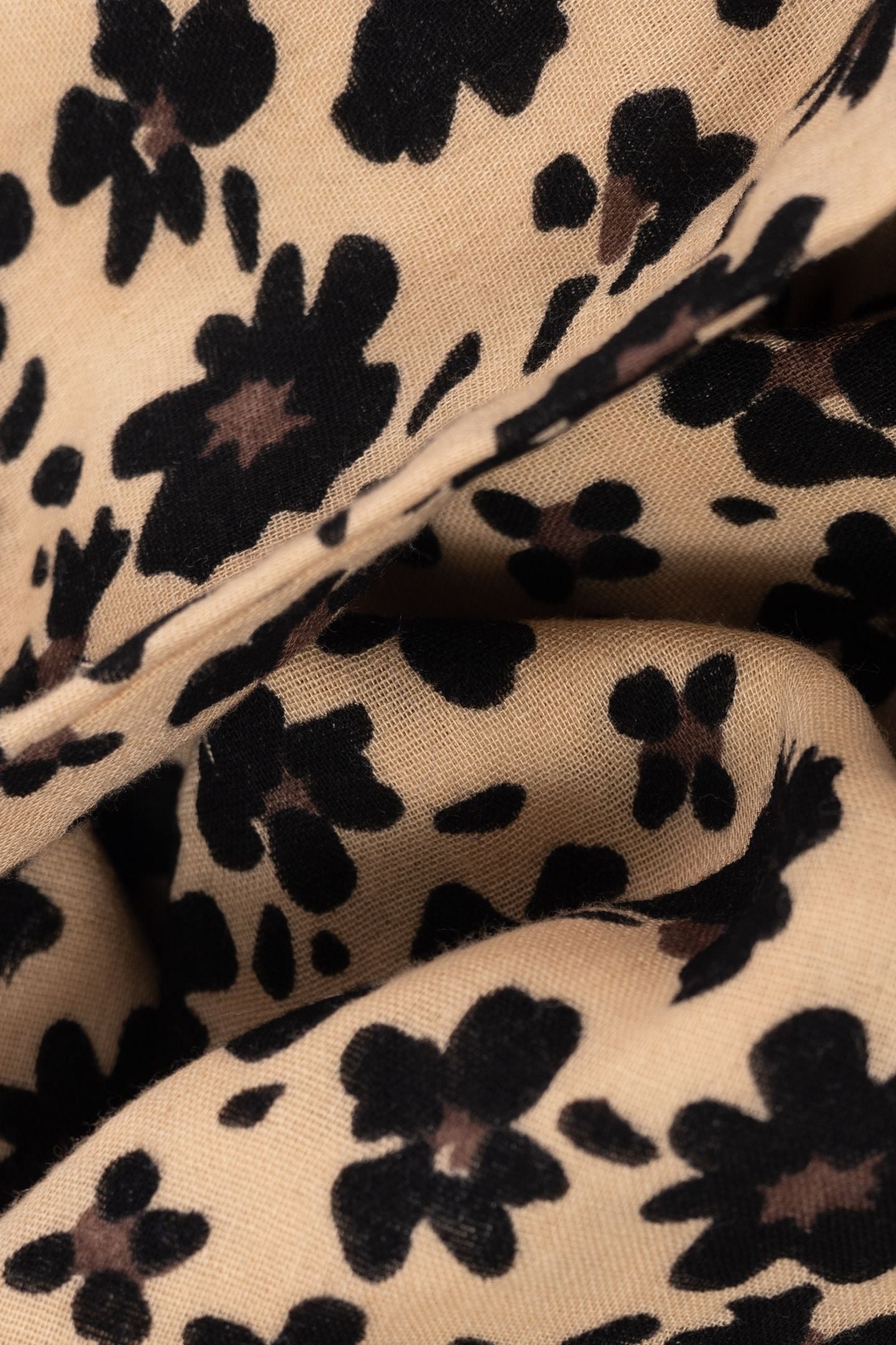 FLORAL LEO PRINT BEIGE PANTS ECRU 6