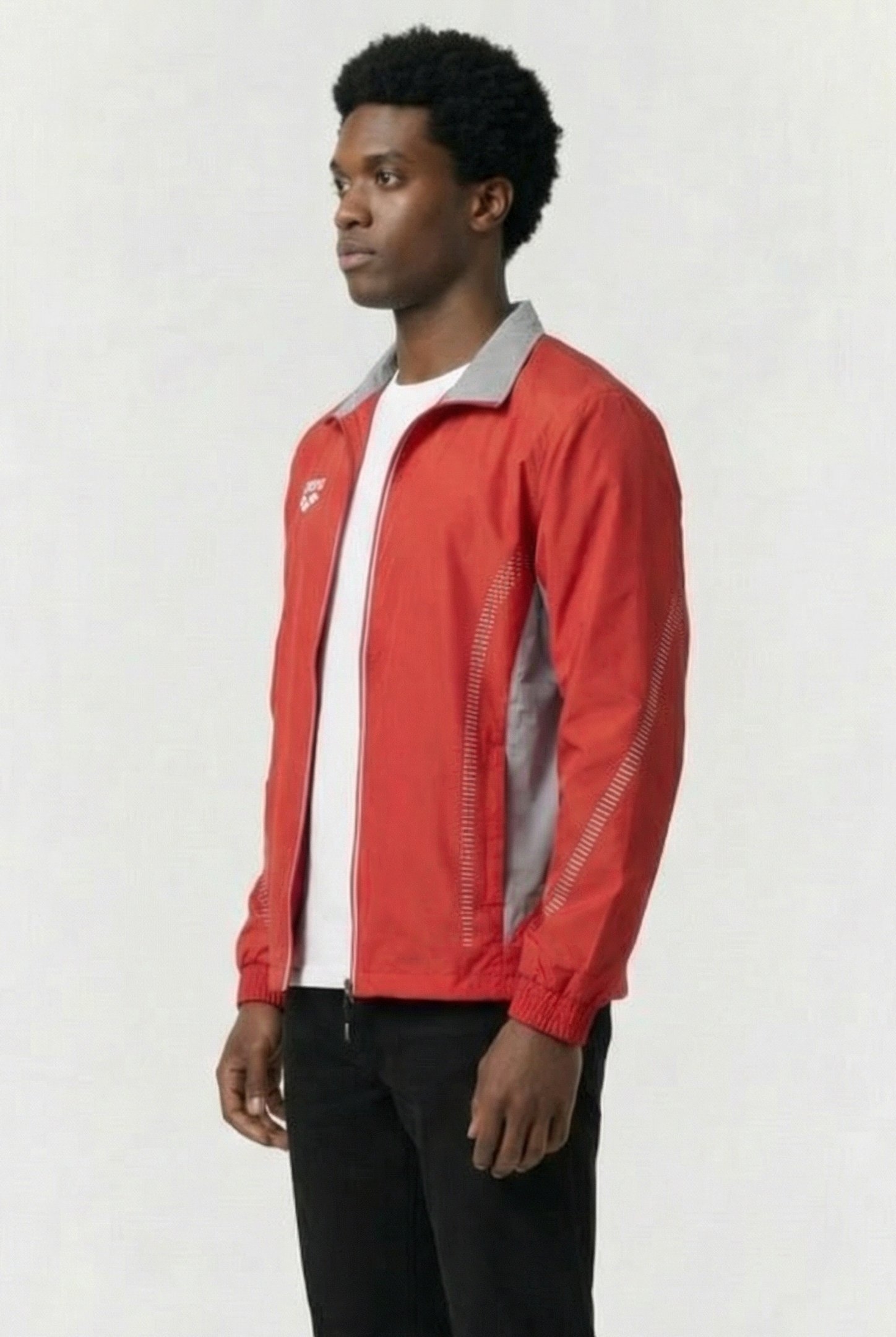 UNISEX TL WARM UP JACKET RED-GREY 5