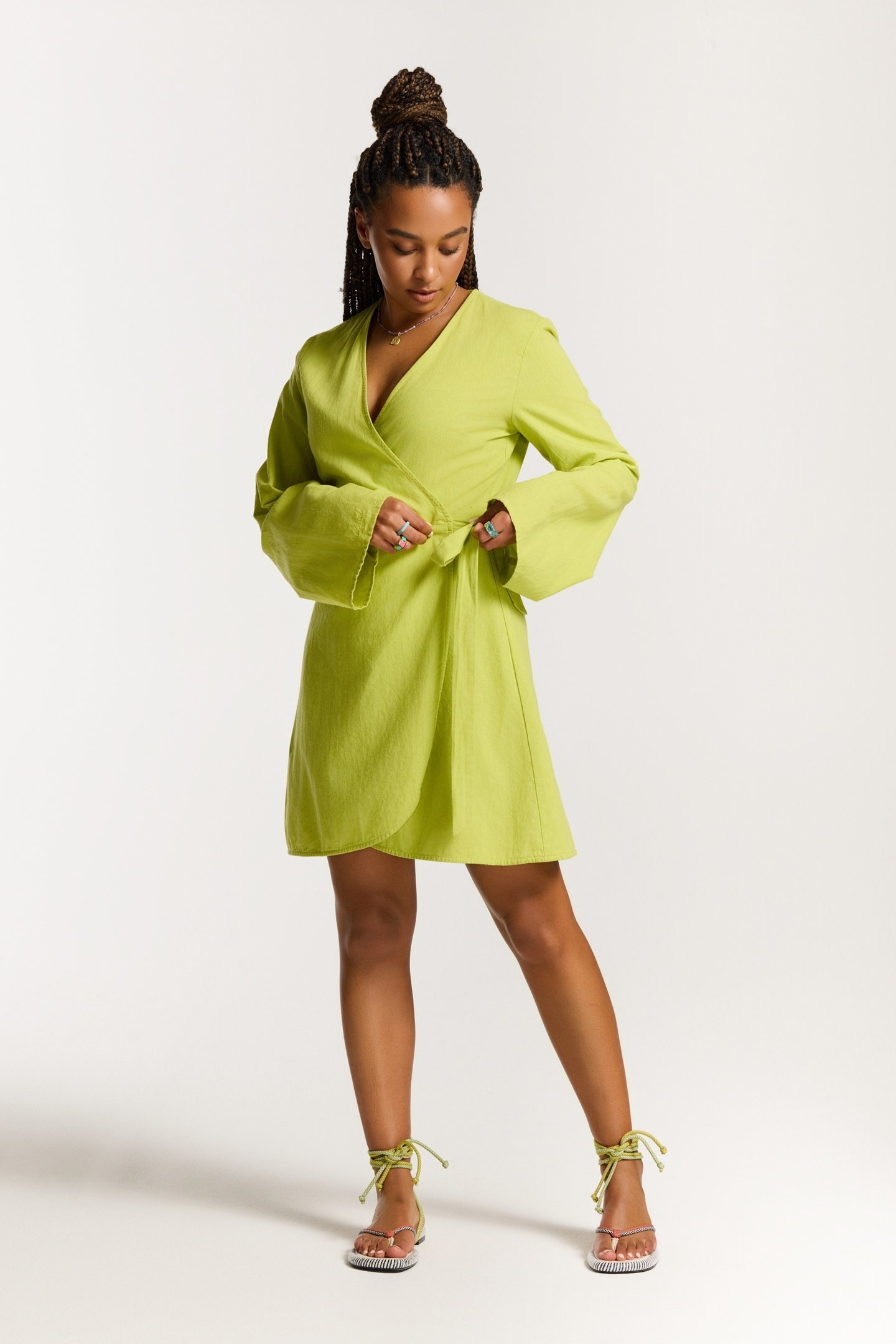 JANELLE DRESS GREEN PISTACHE 1