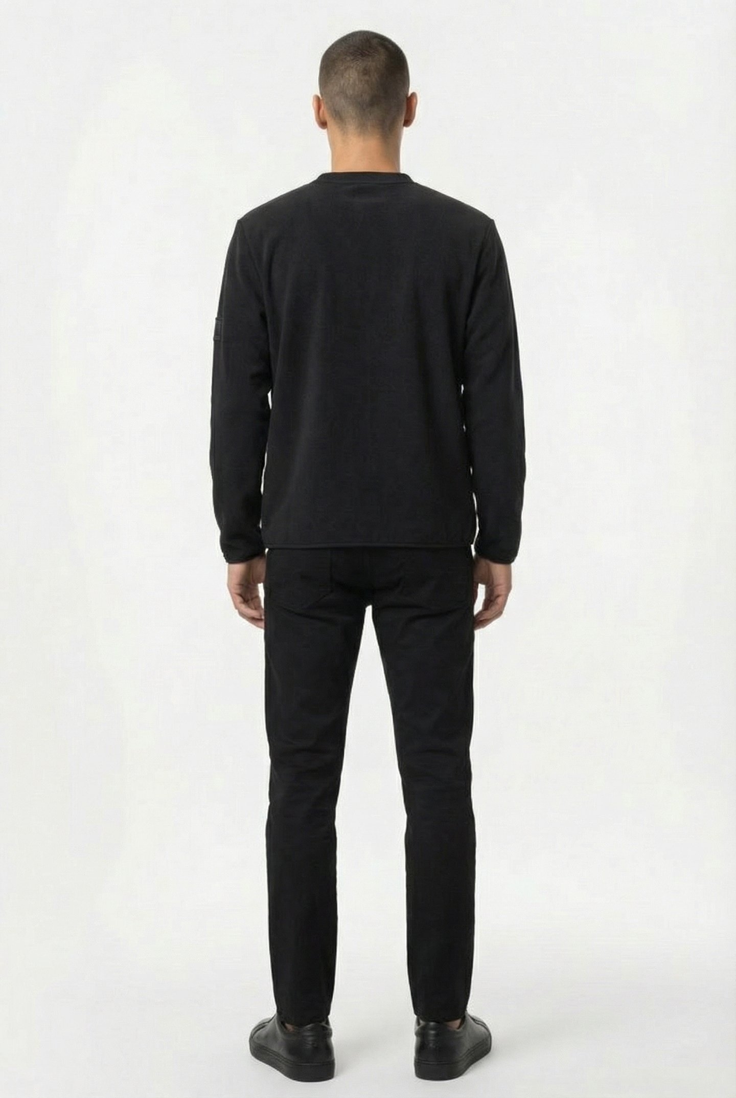 FLEECE CREW NECK T1 BLACK UNISEX 5