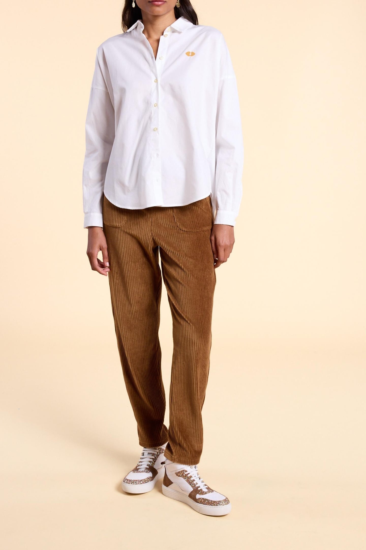 OFF-WHITE HEART EMBROIDERED SHIRT OFF-WHITE 1