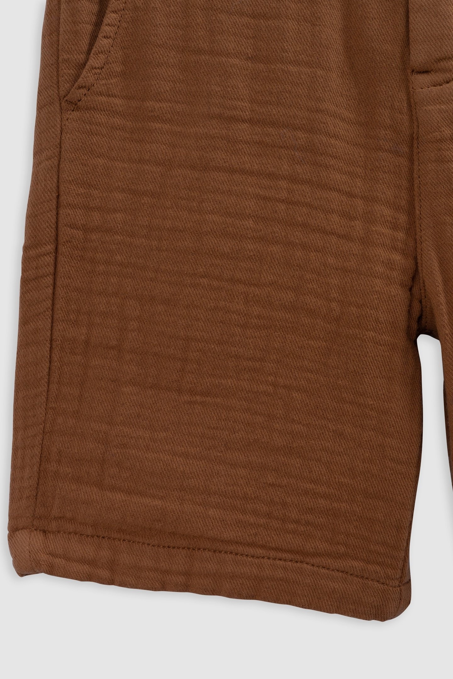 BERMUDA SHORTS JOGGER LOOSE COGNAC COTTON GAUZE 4