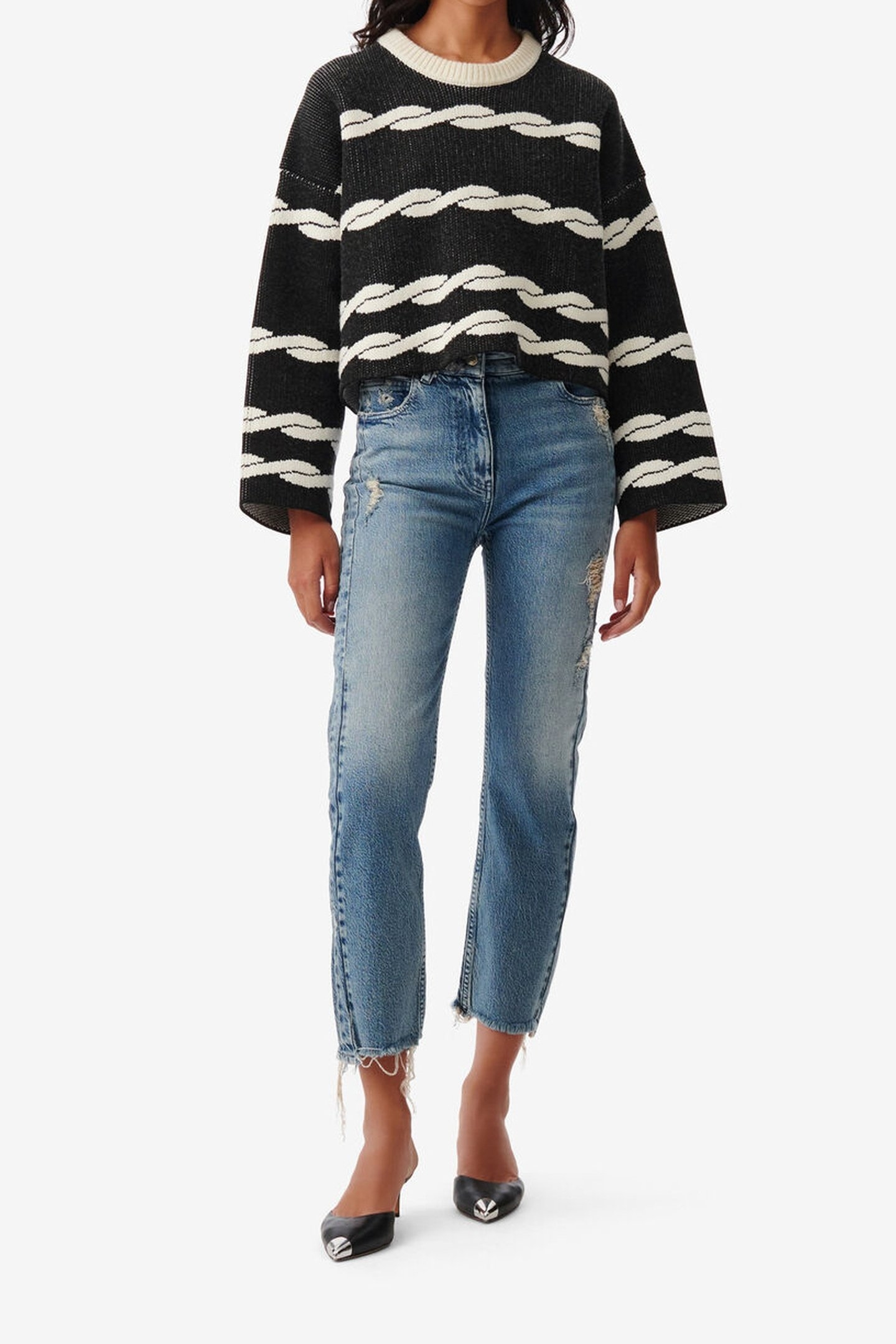 ALBURY TROUSER MID BLUE DESTROY 1