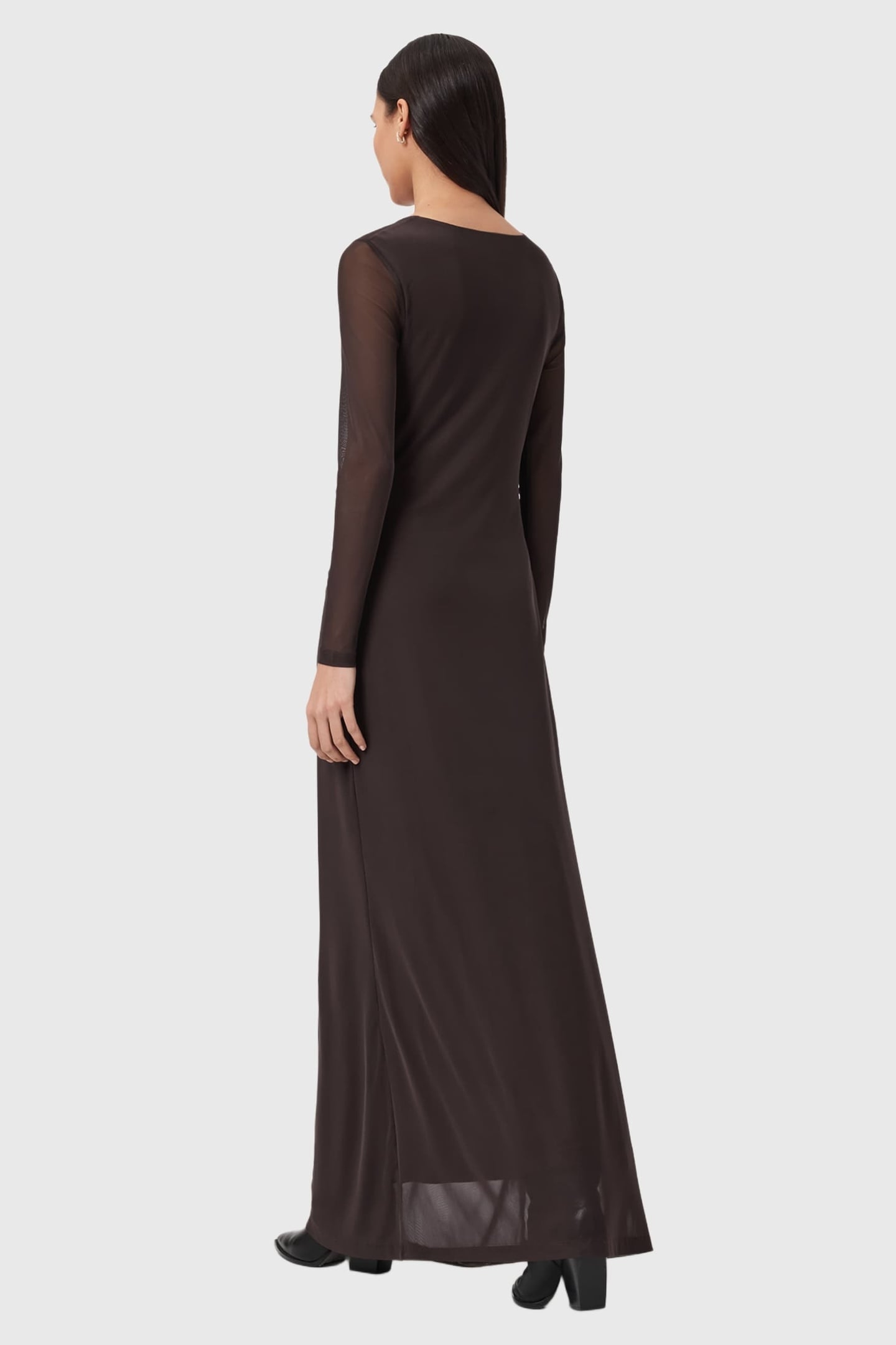 GABBY LS MESH DRESS BOTTLE BROWN 6