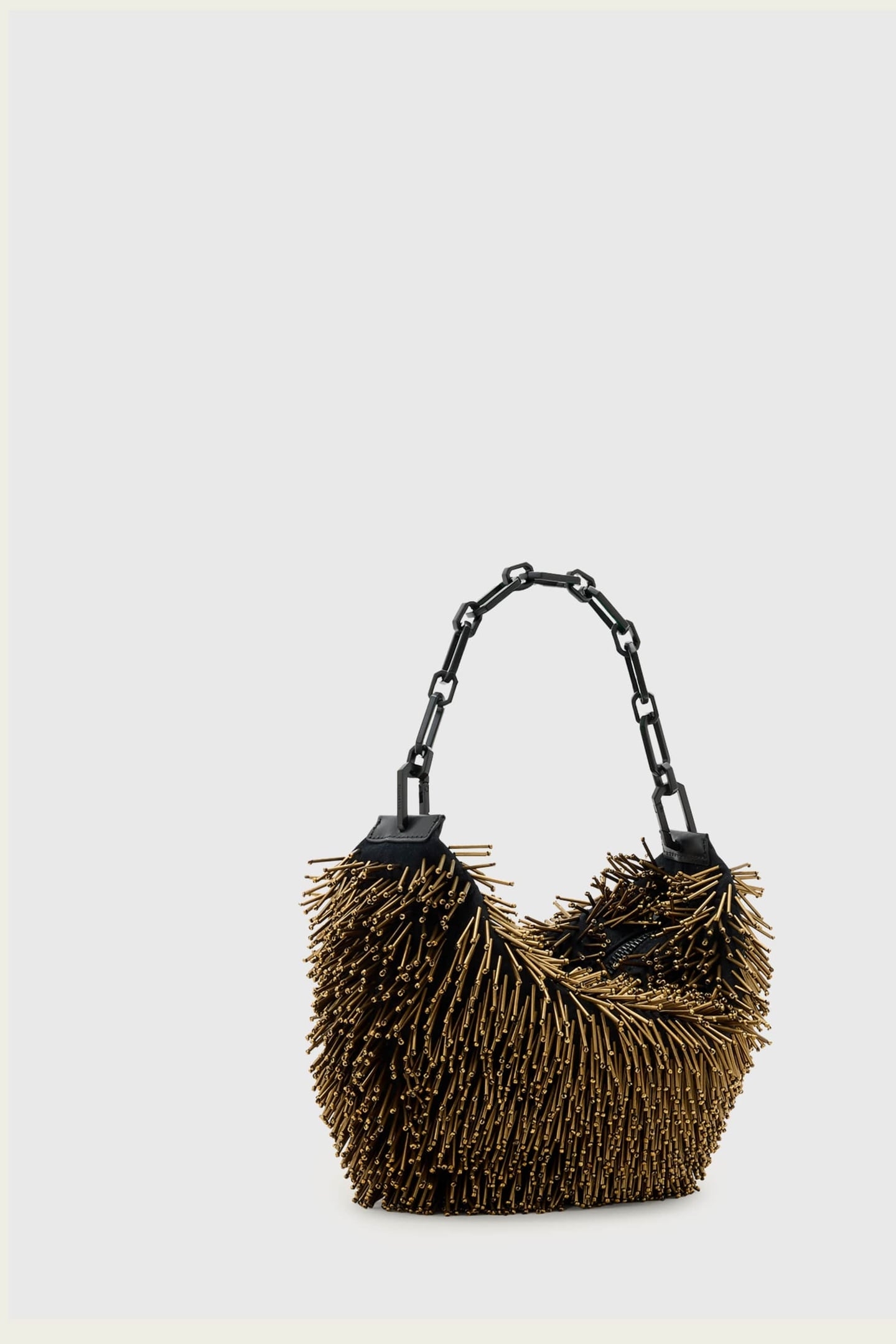 MADEA CHAIN BEAD BAG WARM BRASS/BLACK 4