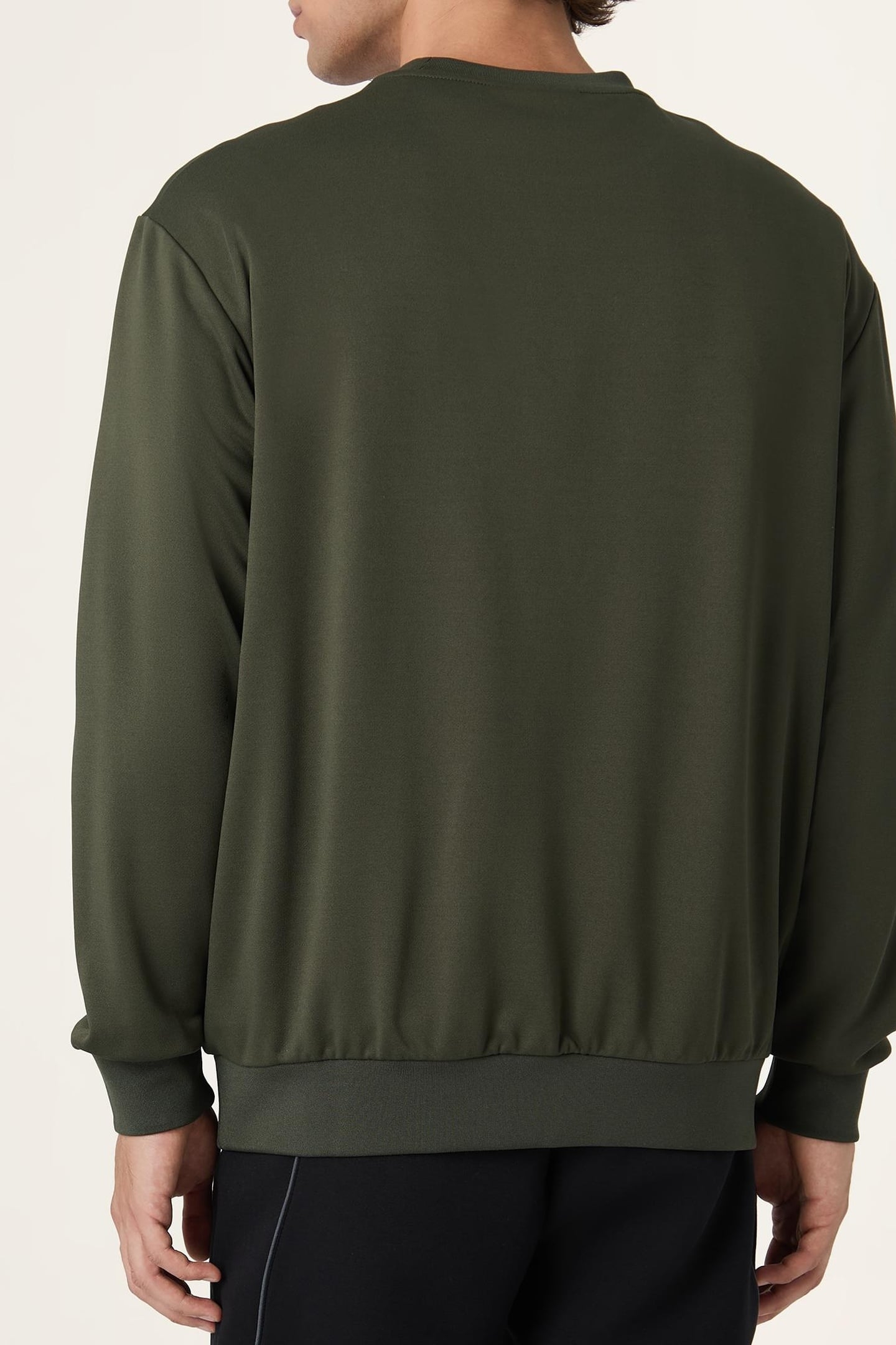 RIVOLI LOOSE BLOCKED CREWNECK SWEATSHIRT BLACK 3