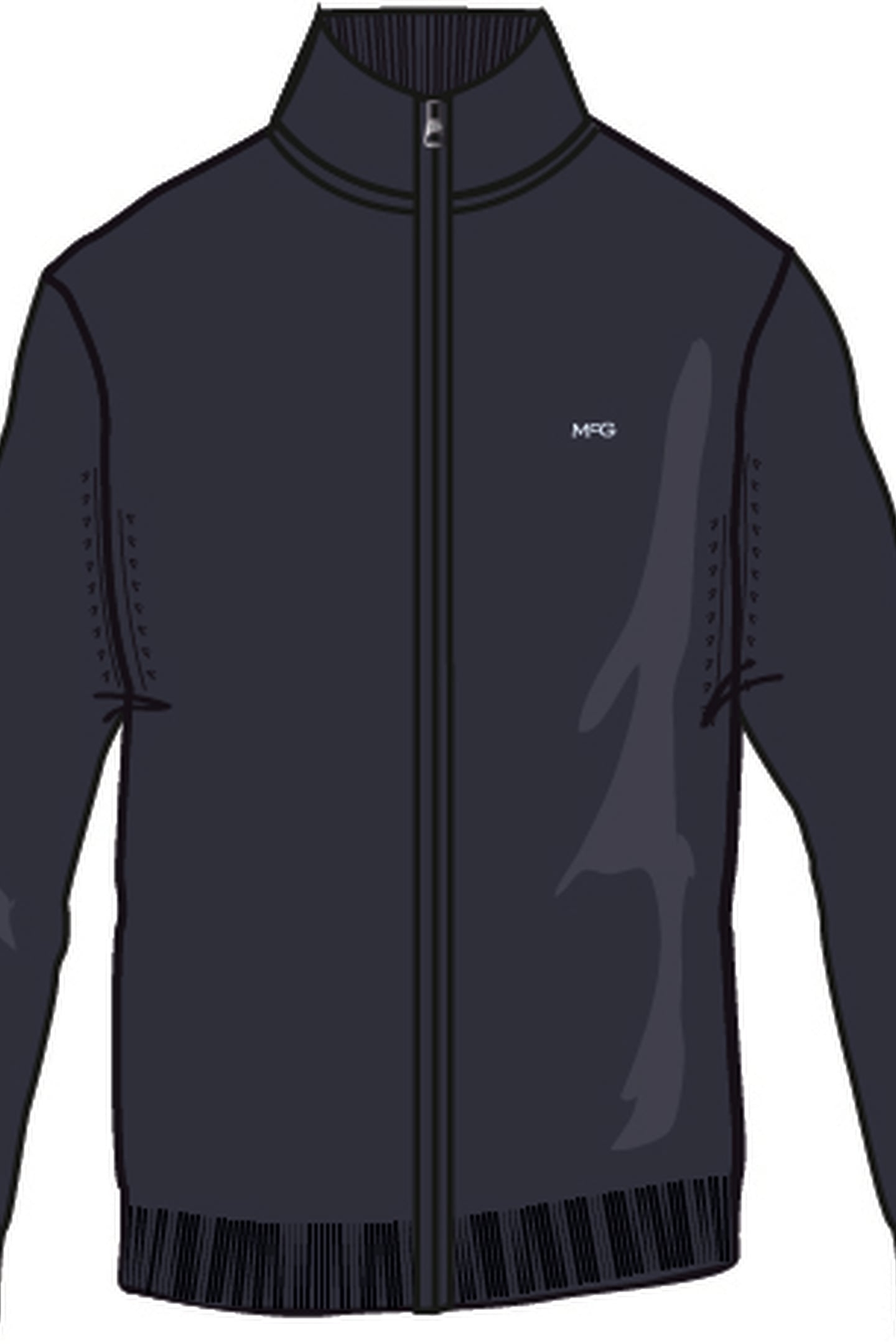 ZIP THRU CARDIGAN NAVY 3