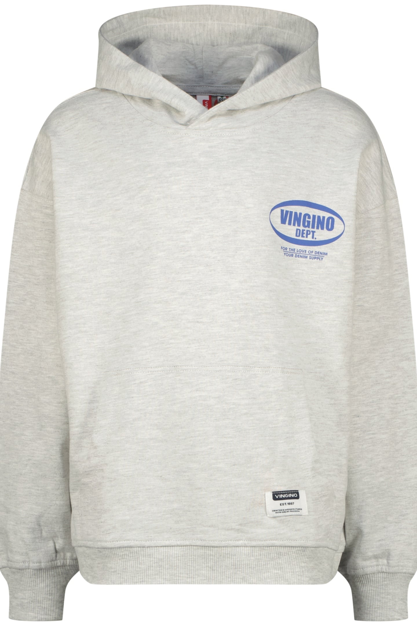 BASIC-HOODY FEARLESS GREY MELEE 1