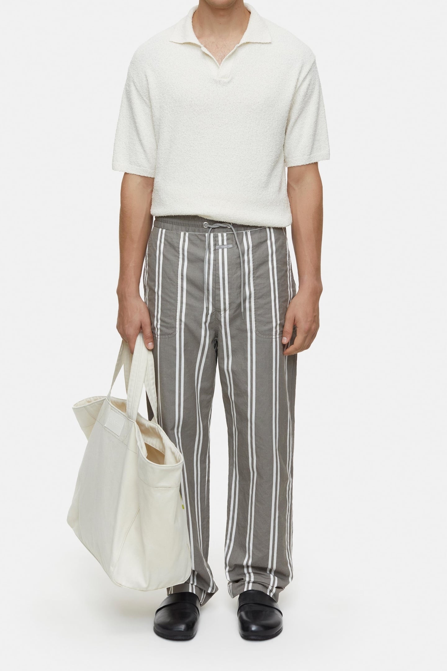 SAMSUN WIDE PANTS CHALK GREY 3