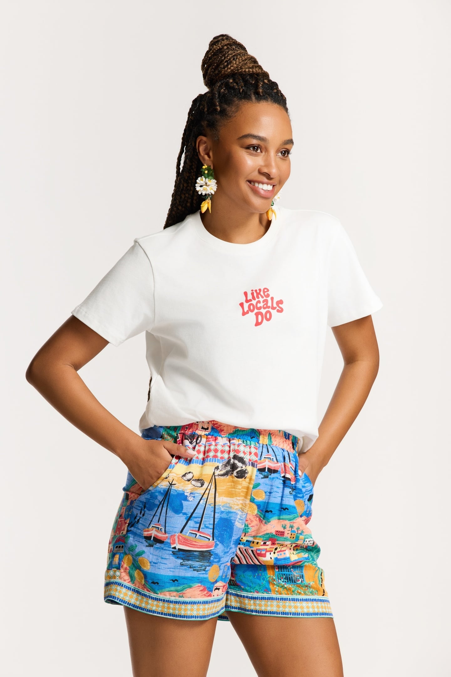 MILLIE SHORTS SHIWI ISLAND MULTI BRIGHT SHIWI ISLAND 1