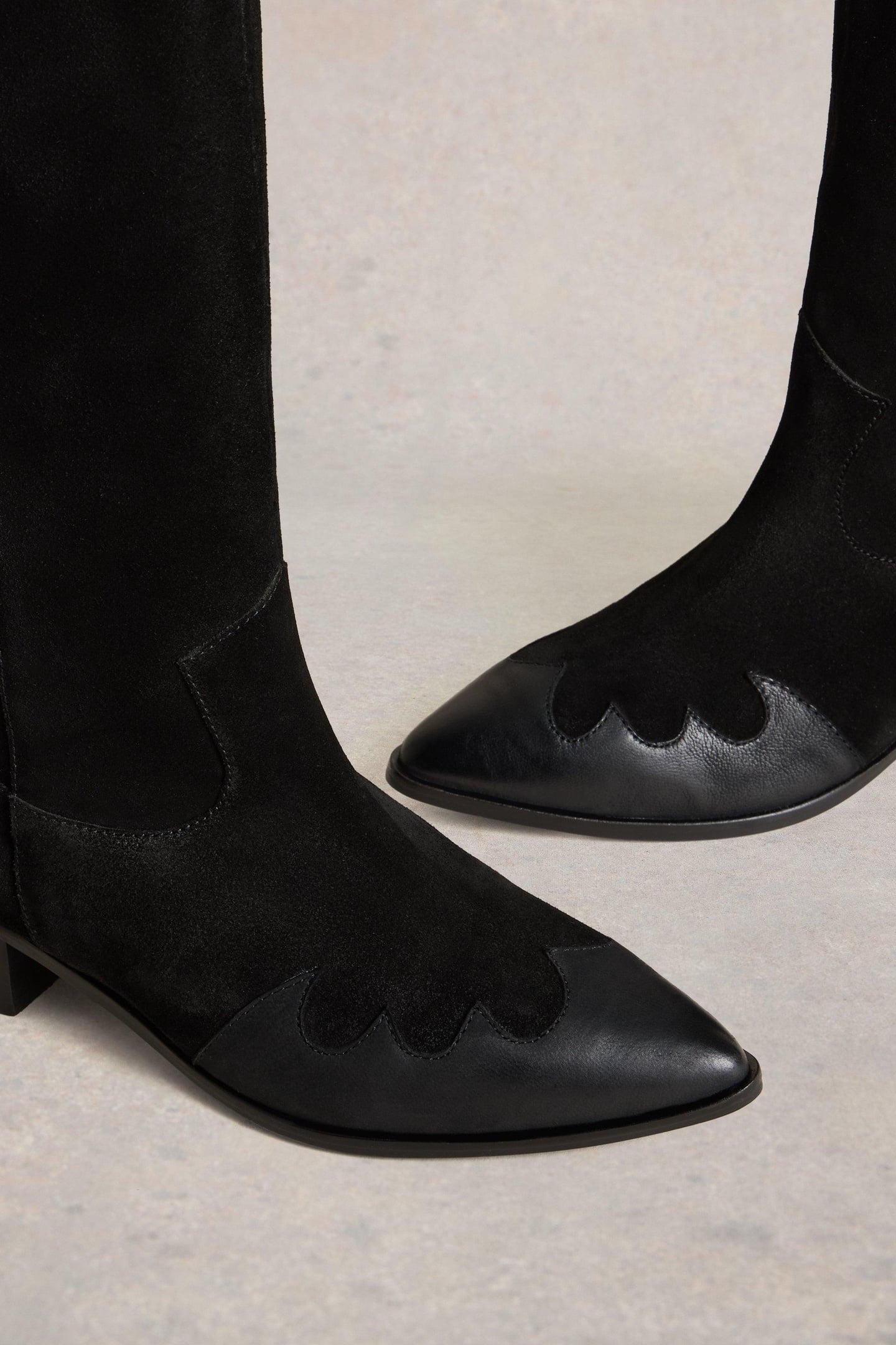 WHITNEY WESTERN KNEE HIGH BOOT PURE BLACK 4