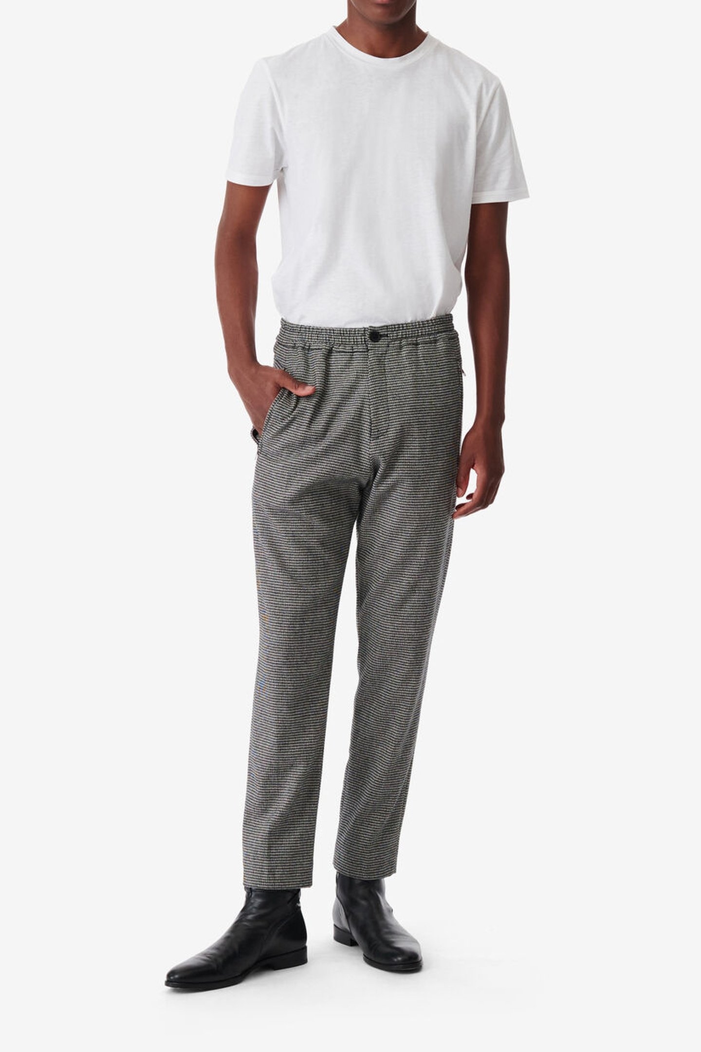 ROBBY TROUSER BLACK/ECRU 1