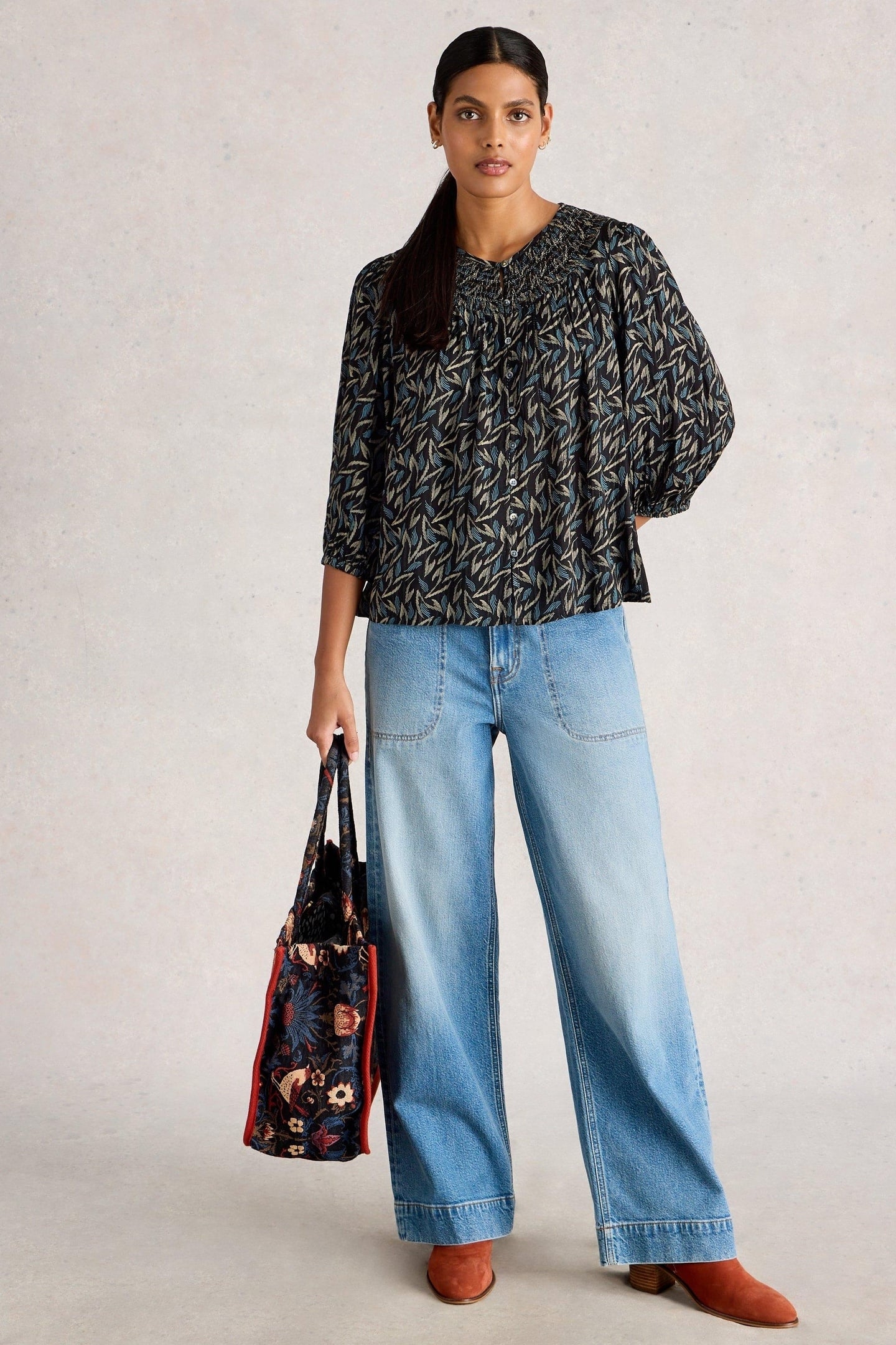 REMI METALLIC TOP BLACK MULTI 2