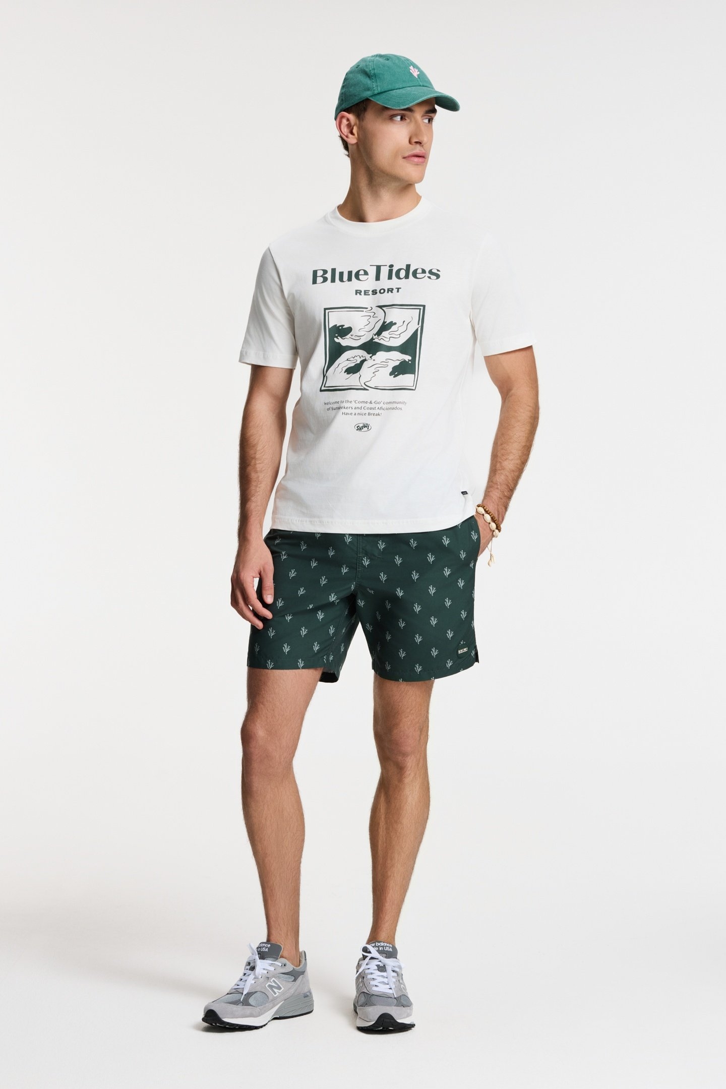 LIAM REGULAR T-SHIRT BLUE TIDES WHITE 1