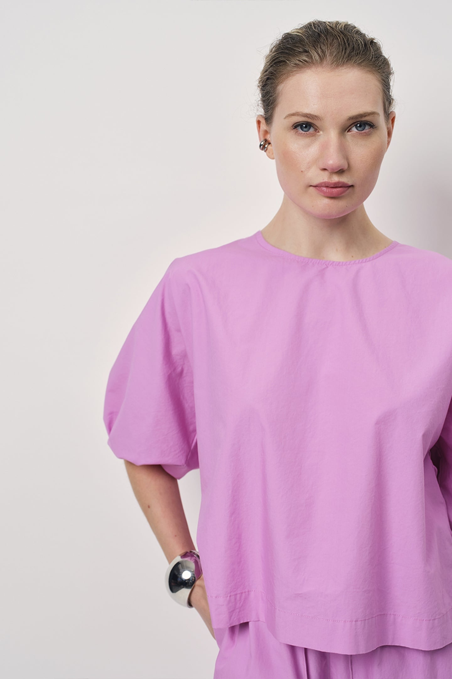 RIANN BALLOON SLEEVE TOP HYPER BLUSH 2