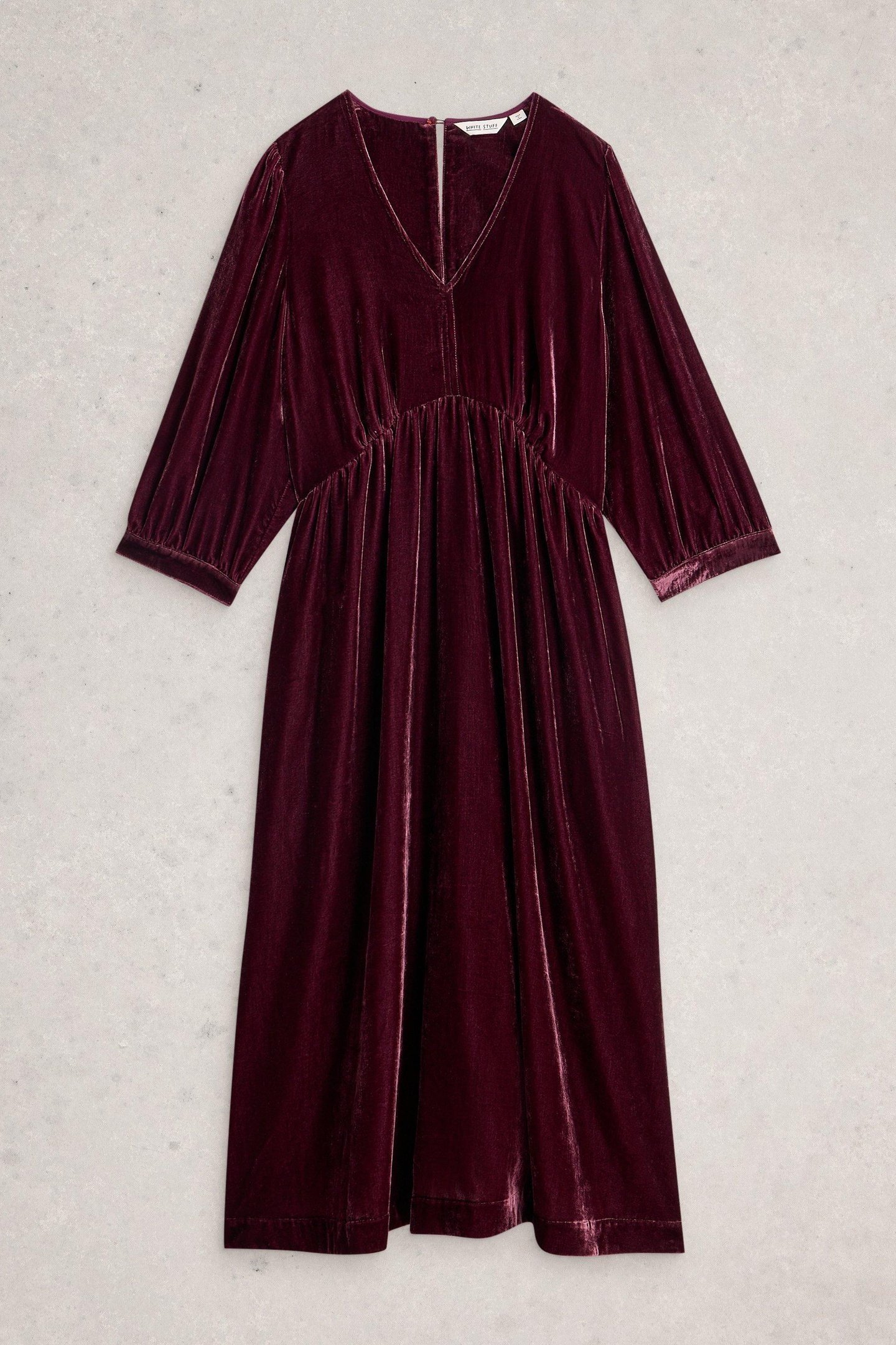LUCY VELVET DRESS DARK PLUM 3
