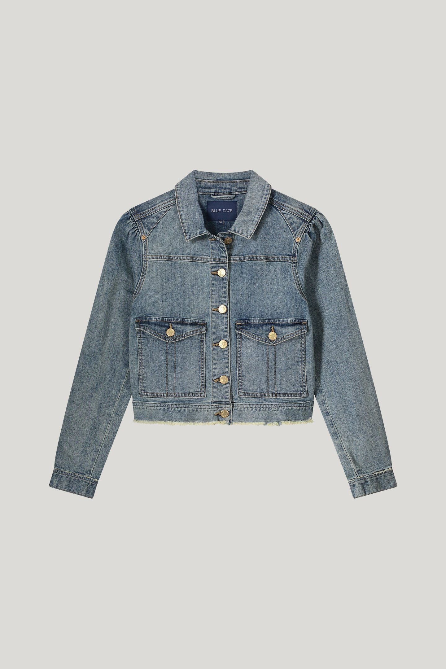 SLIM JACKET LIGHT WEIGHT COTTON VINTAGE BLUE DENIM 4