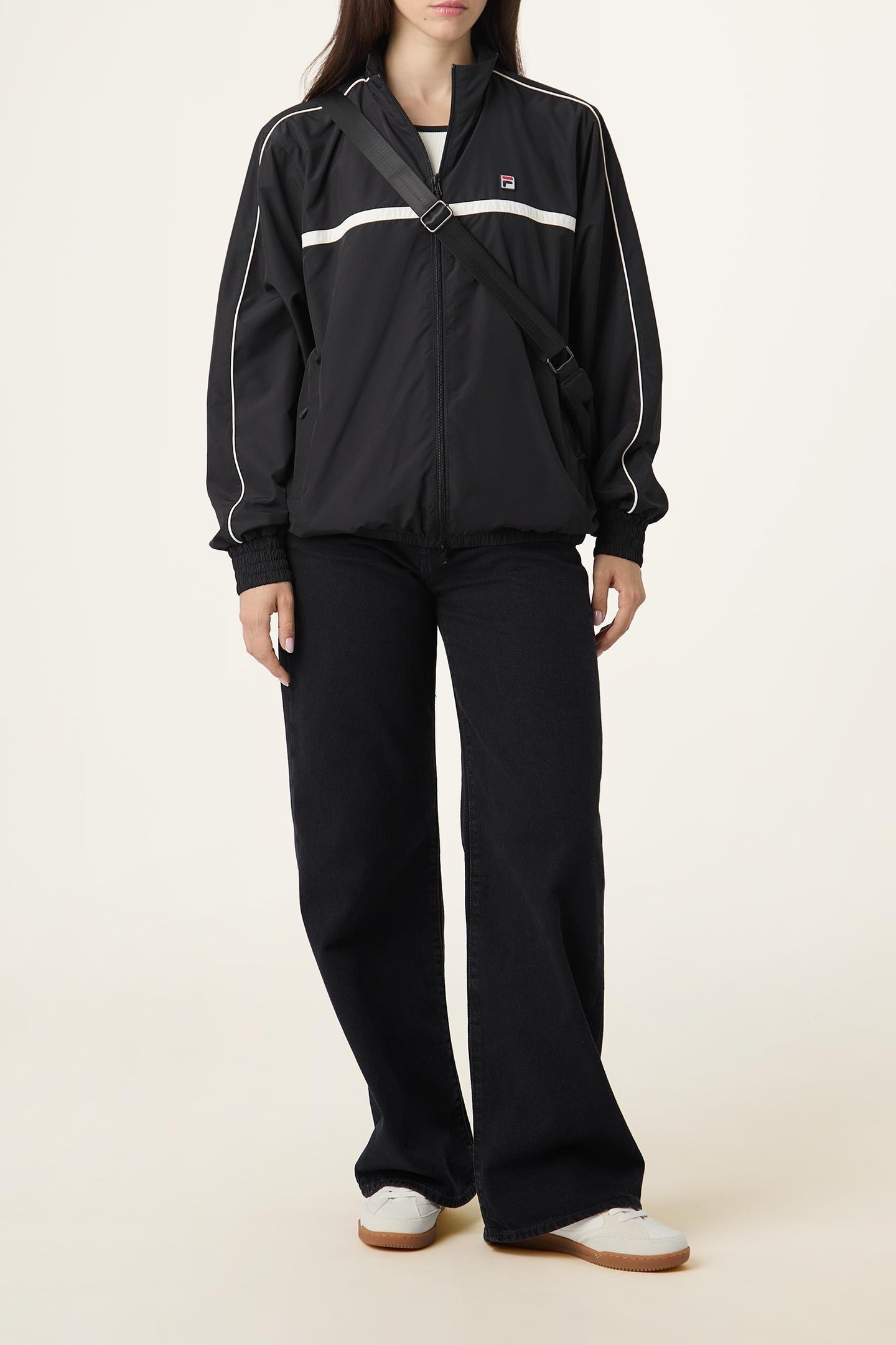 SAN SIRO OVERSIZED WOVEN TRACK JACKET BLACK 2