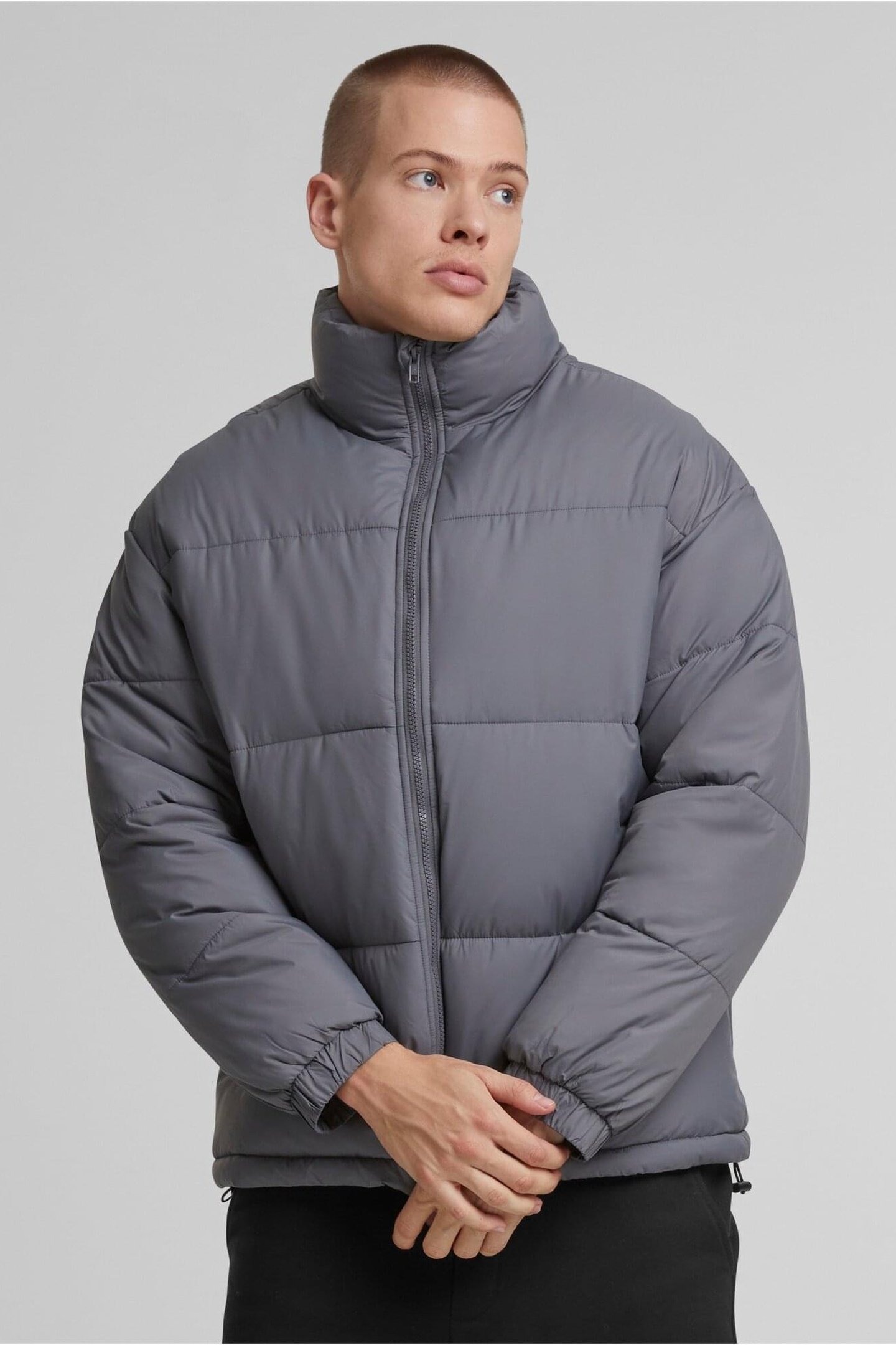 BASIC PUFFER JACKET CLOUDGREY 2