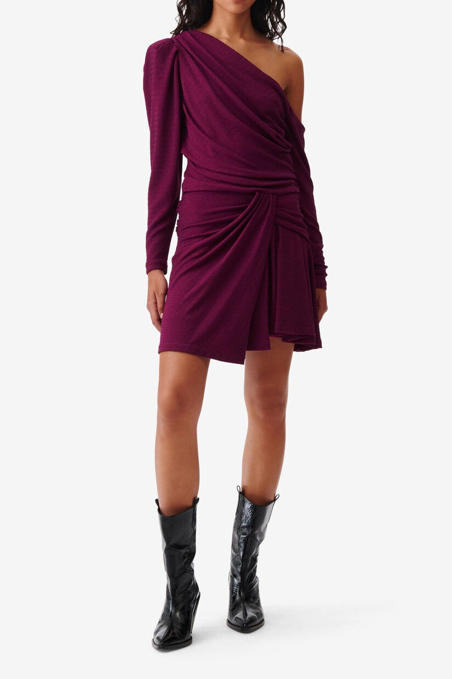 MERIMI DRESS FUSHIA/BLACK 1