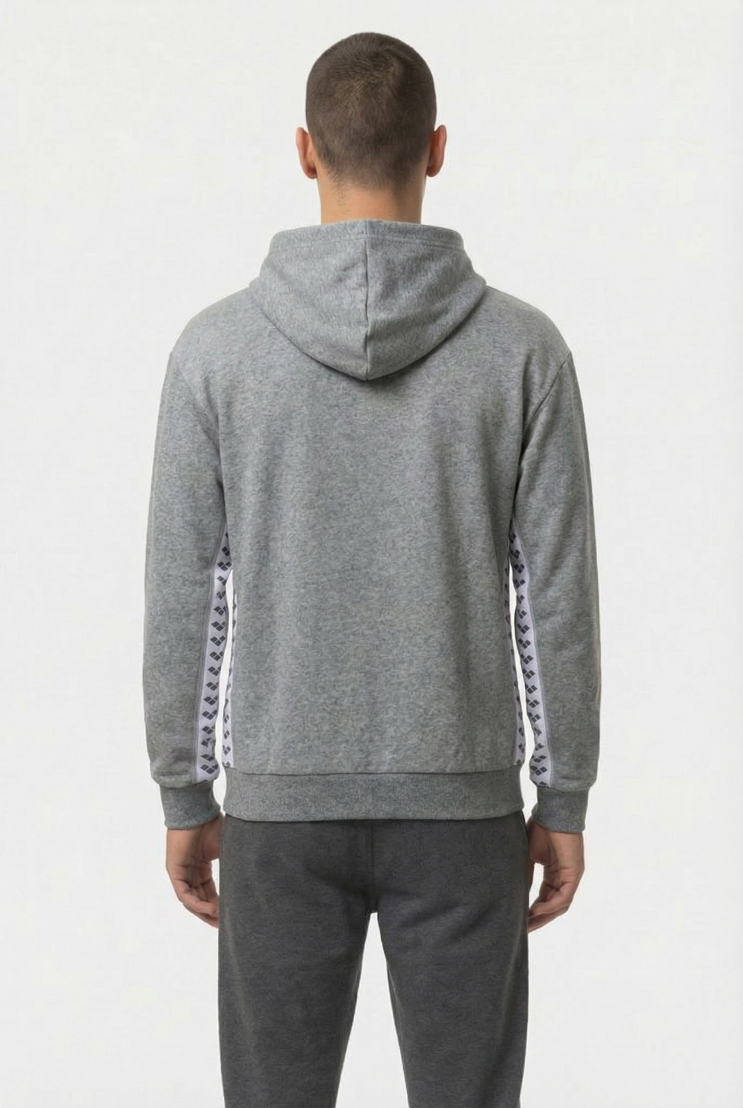 UNISEX HOODIE TEAM DARK GREY MELANGE WHITE BL 4