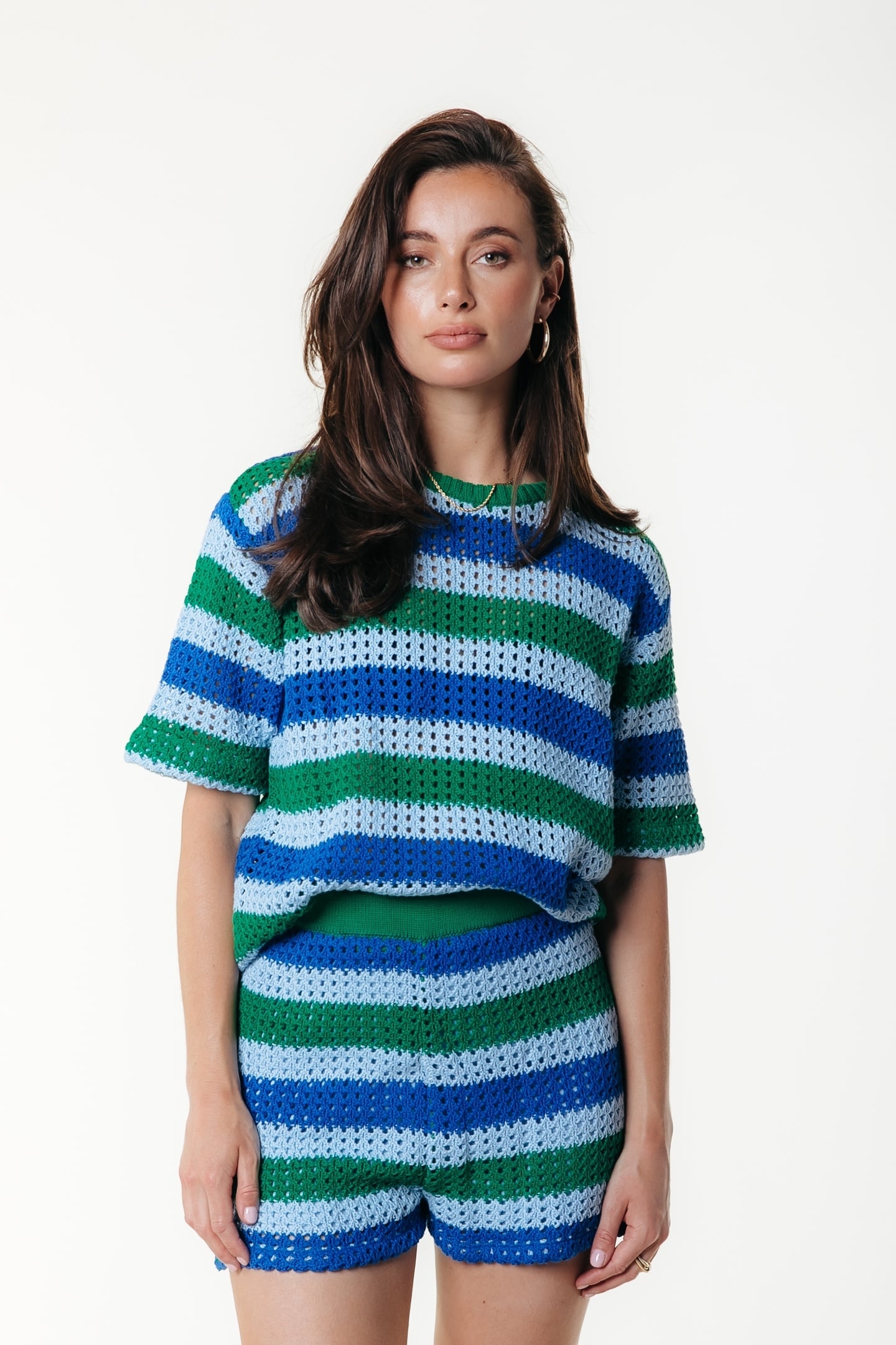 NOLITA CROCHET STRIPE SHORT MULTICOLOR 1