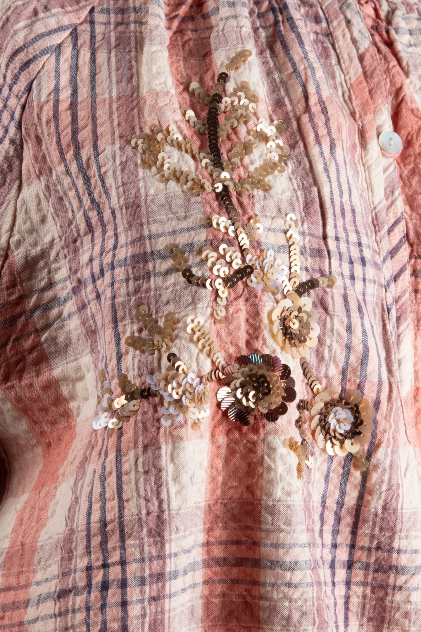 LONGSLEEVE TOP PINK CHECK ROSE SMOKE 4