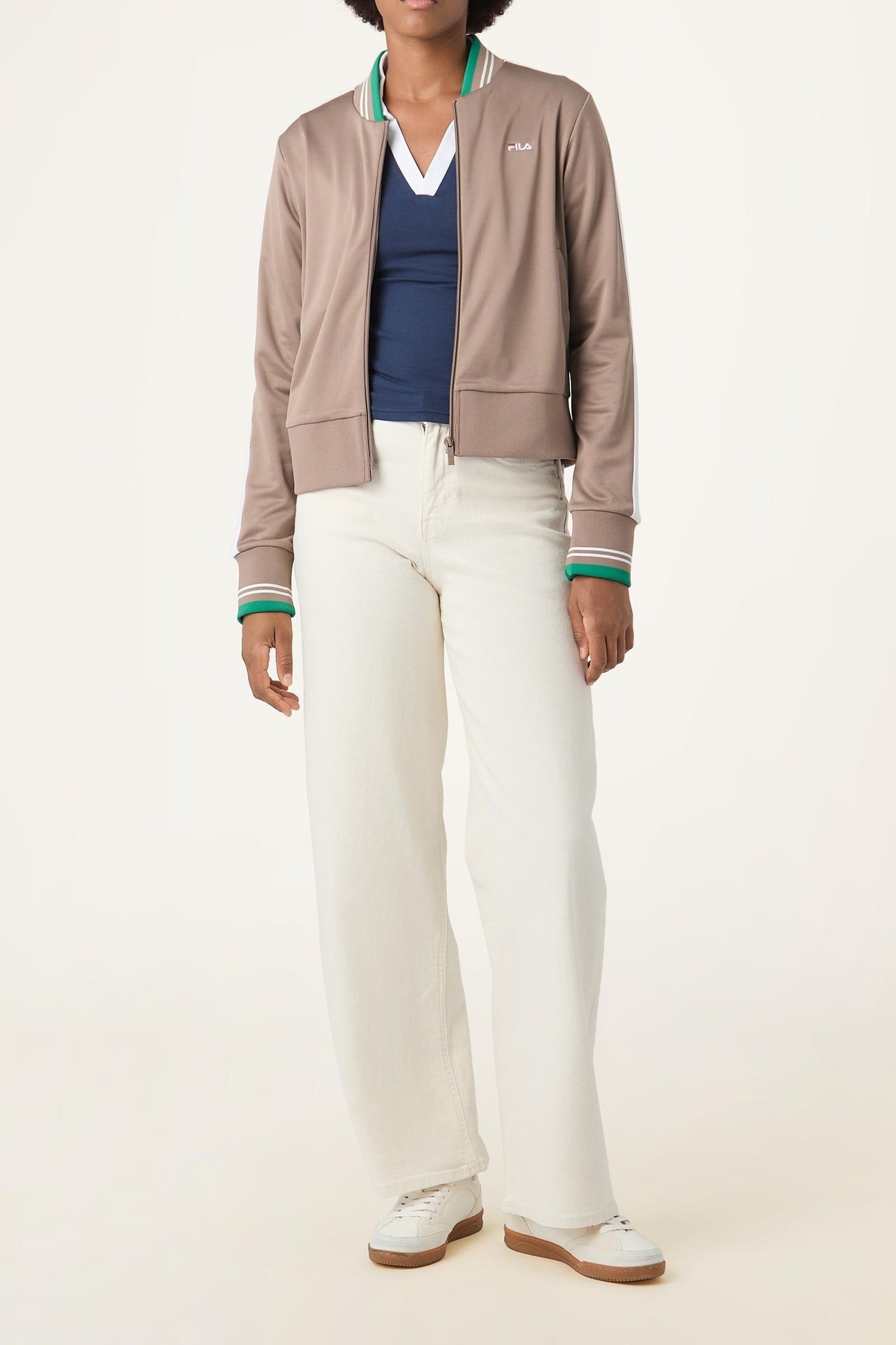 CERRIONE SLIM JOHNNY COLLAR TOP BLACK IRIS 2