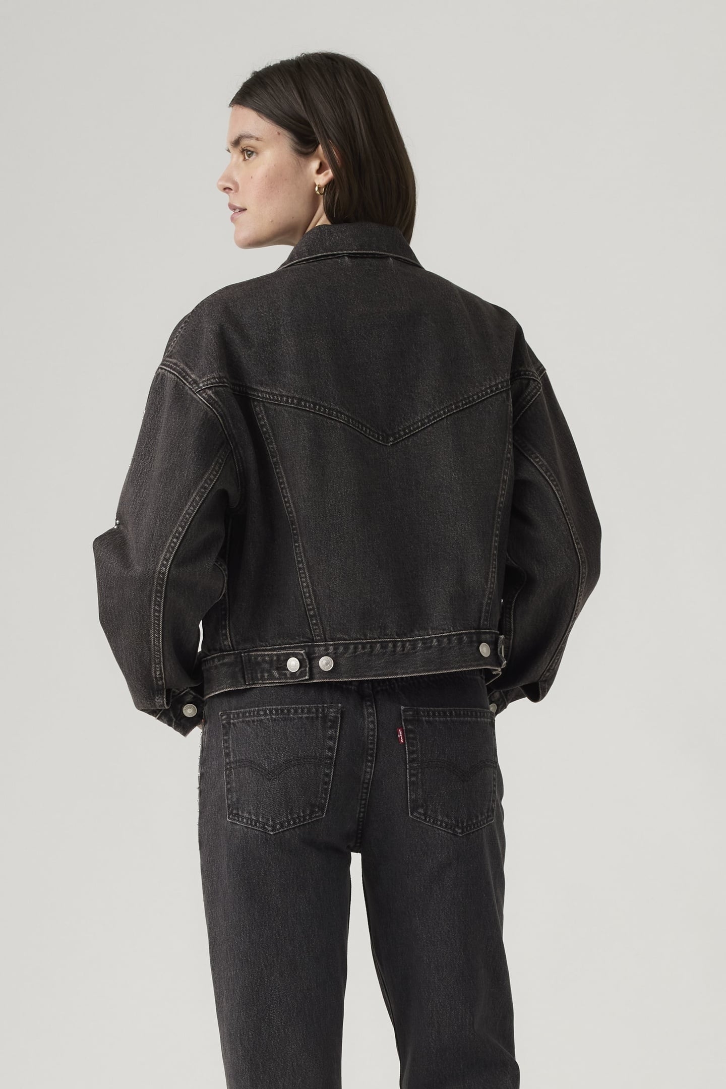 SHRUNKEN 90S NO PLEAT BEJEWELED TRUCKER 3