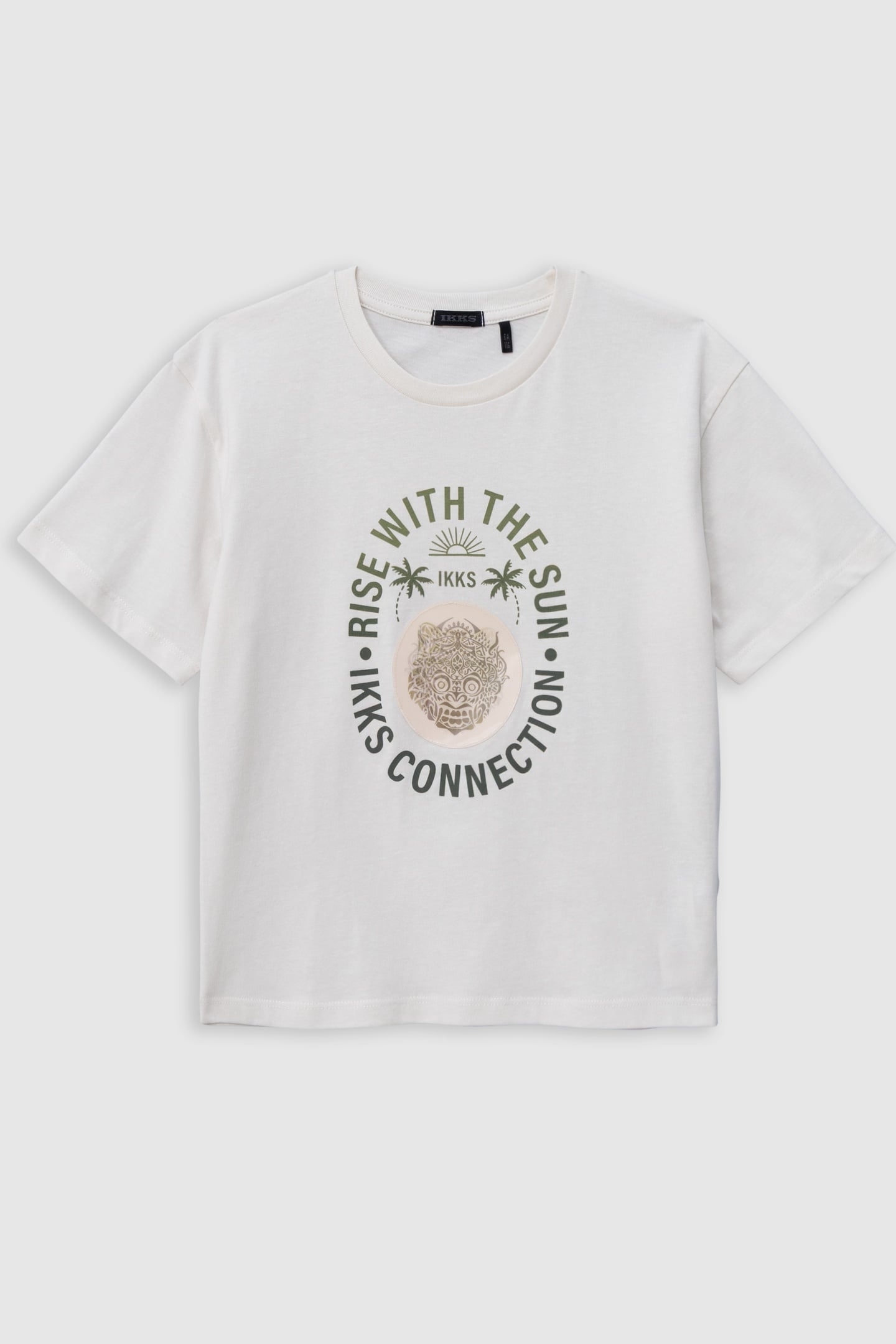 ECRU ORGANIC COTTON LENTICULAR T-SHIRT 1