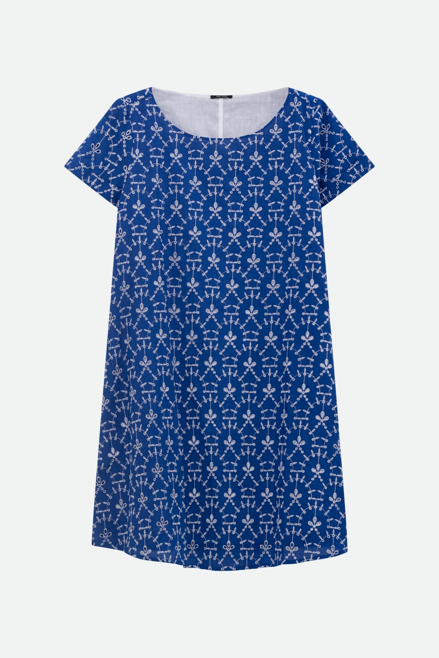 RIOMA - BLUE DRESS WITH ALL-OVER EMBROIDERY 4