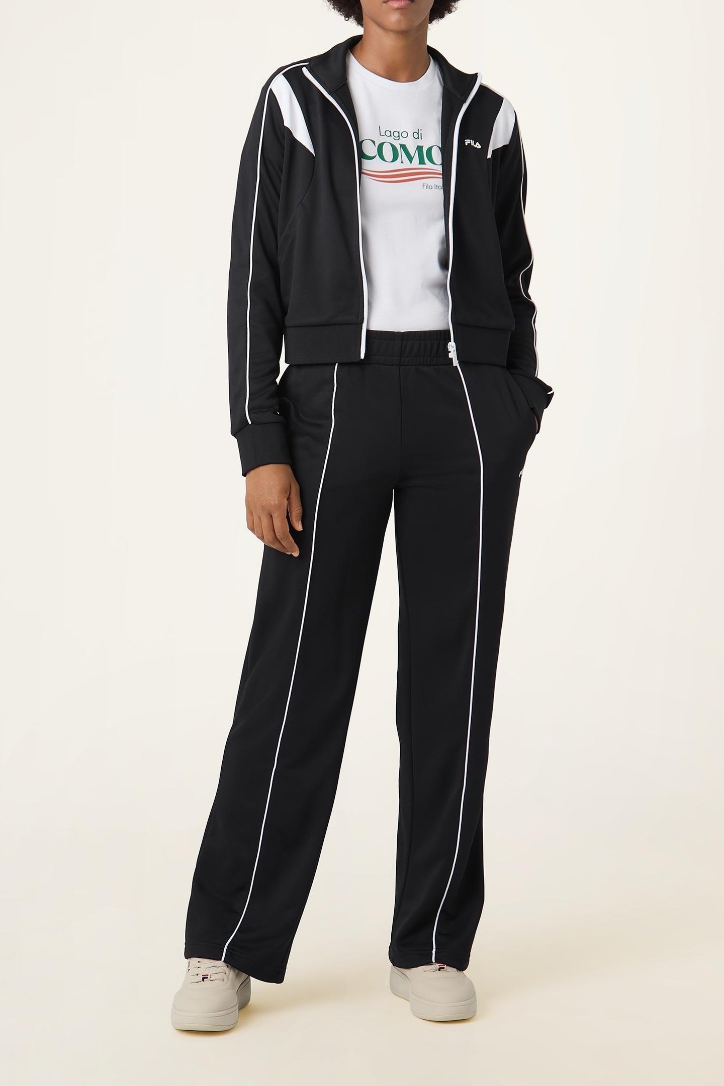 RIVOLI WIDE TRACK PANTS BLACK 2
