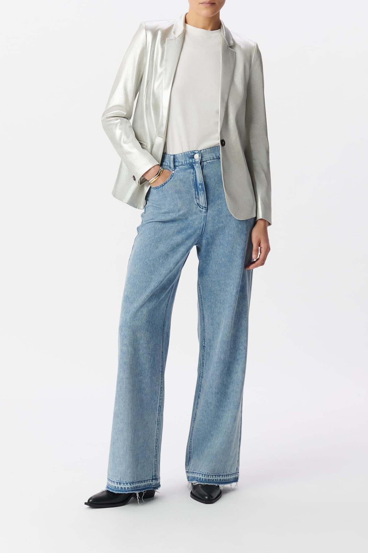 COATED SILVER SUIT JACKET 3