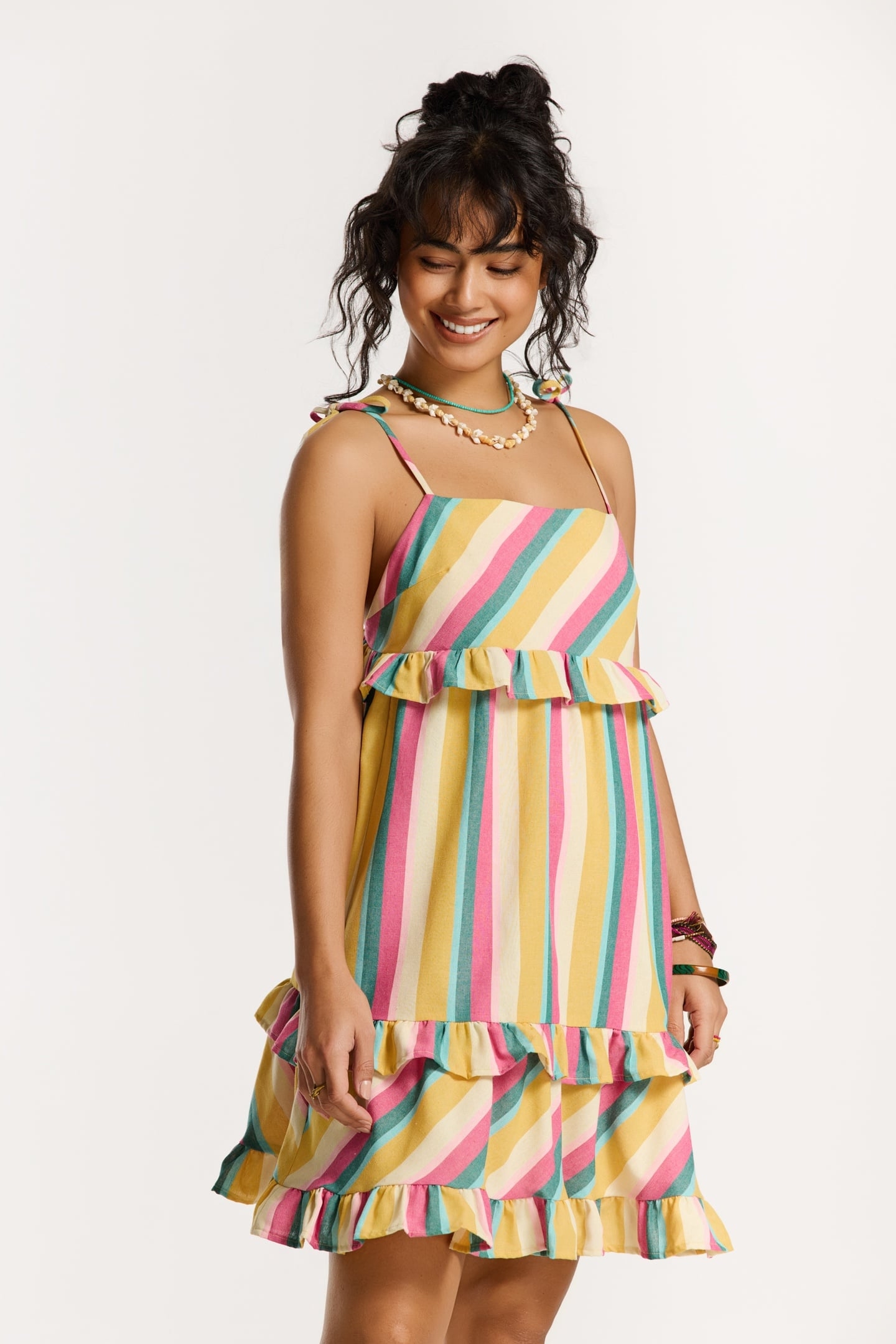 JELLA STRIPE DRESS MULTICOLOUR STRIPE 3