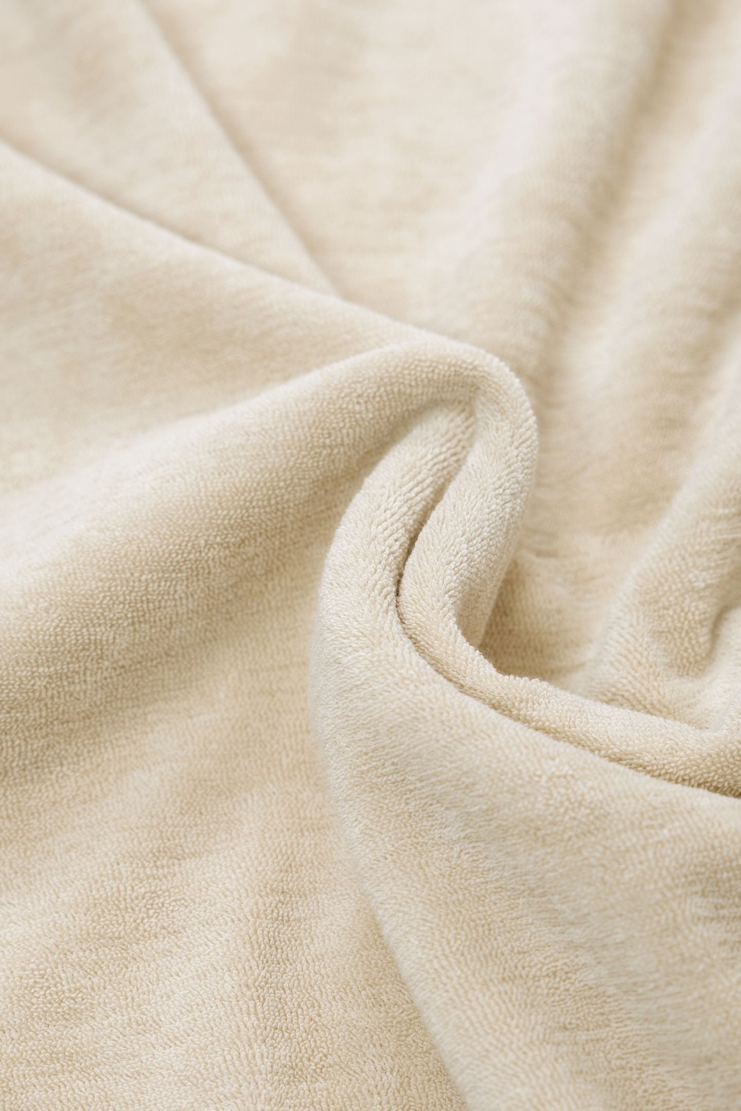 BEIGE ORGANIC COTTON TERRY CLOTH SWEATSHIRT 6